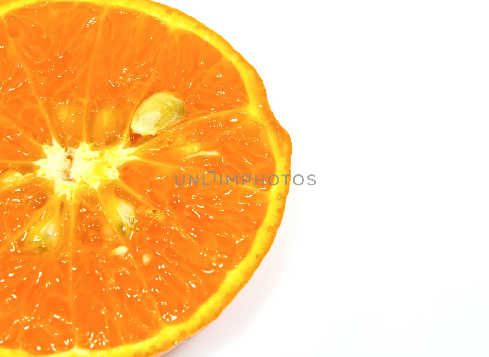 Tasty mandarine isolated on white