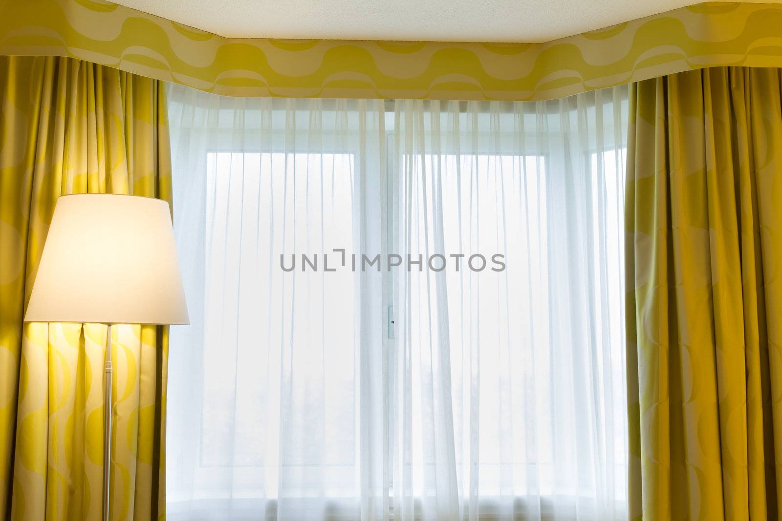 Bedroom with furnishings in a new house.