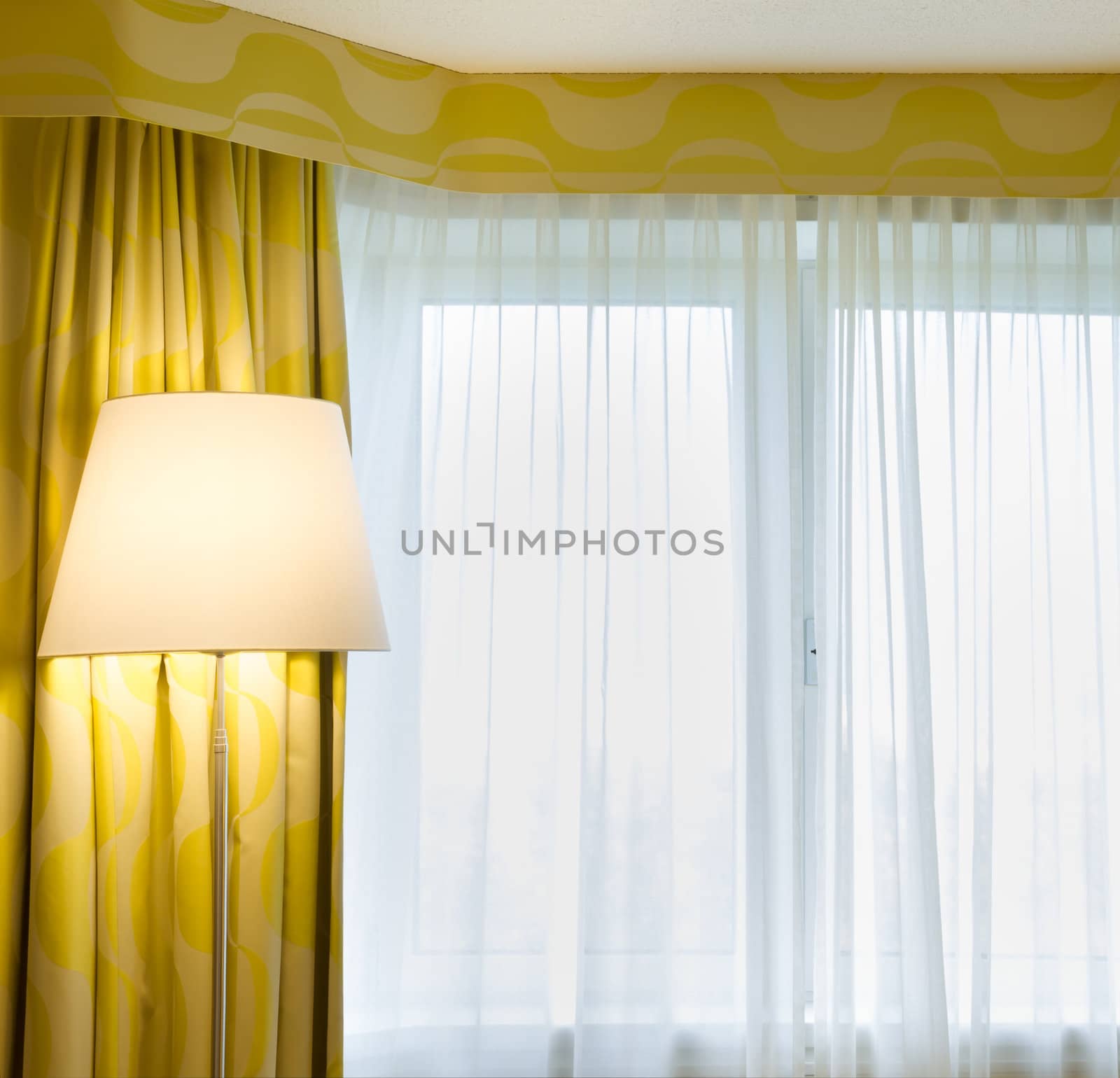 Bedroom with furnishings in a new house.