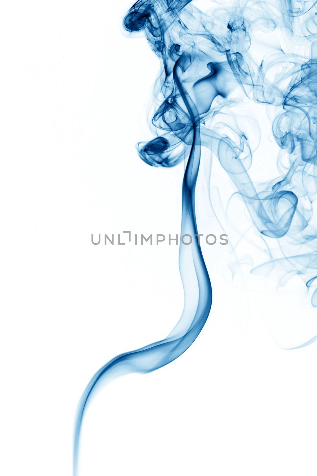 blue smoke abstract background close up