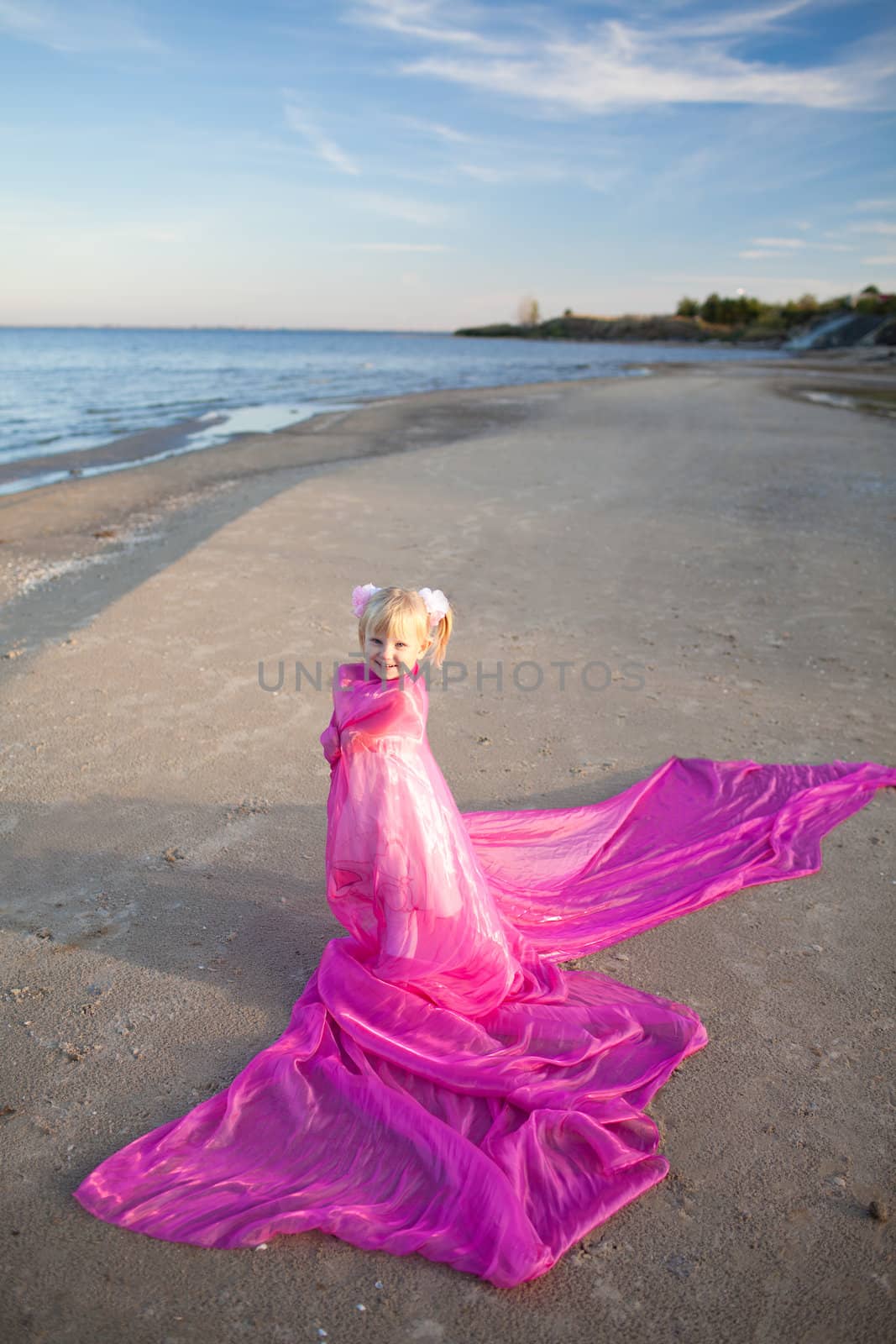 small girl on the beach