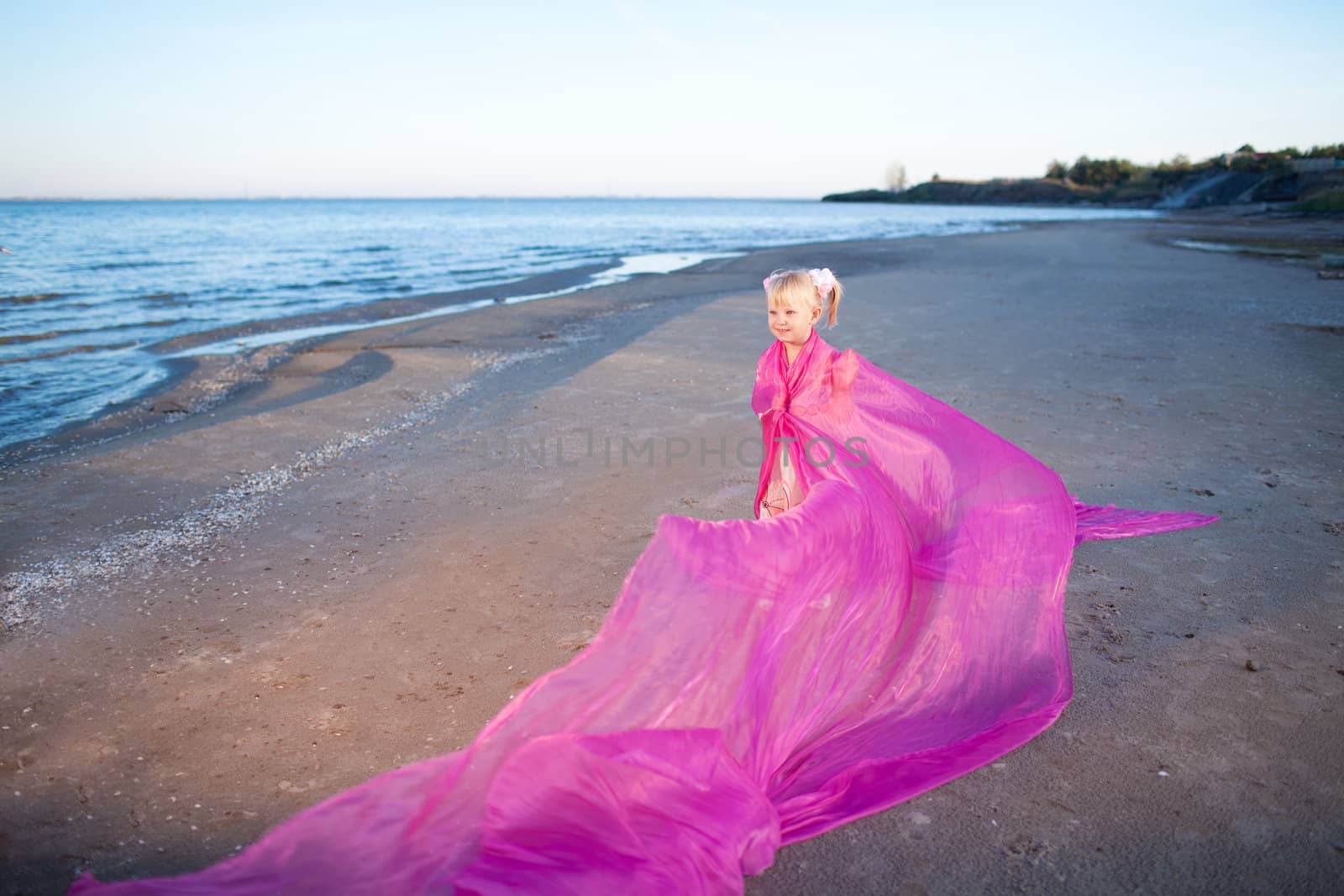 small girl on the beach