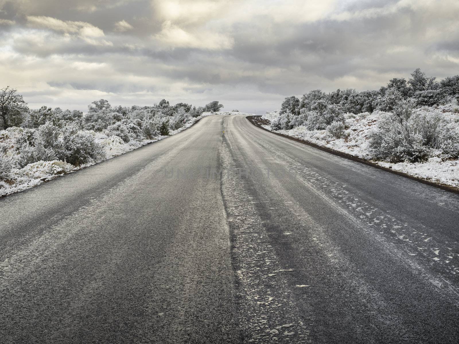 road with snow