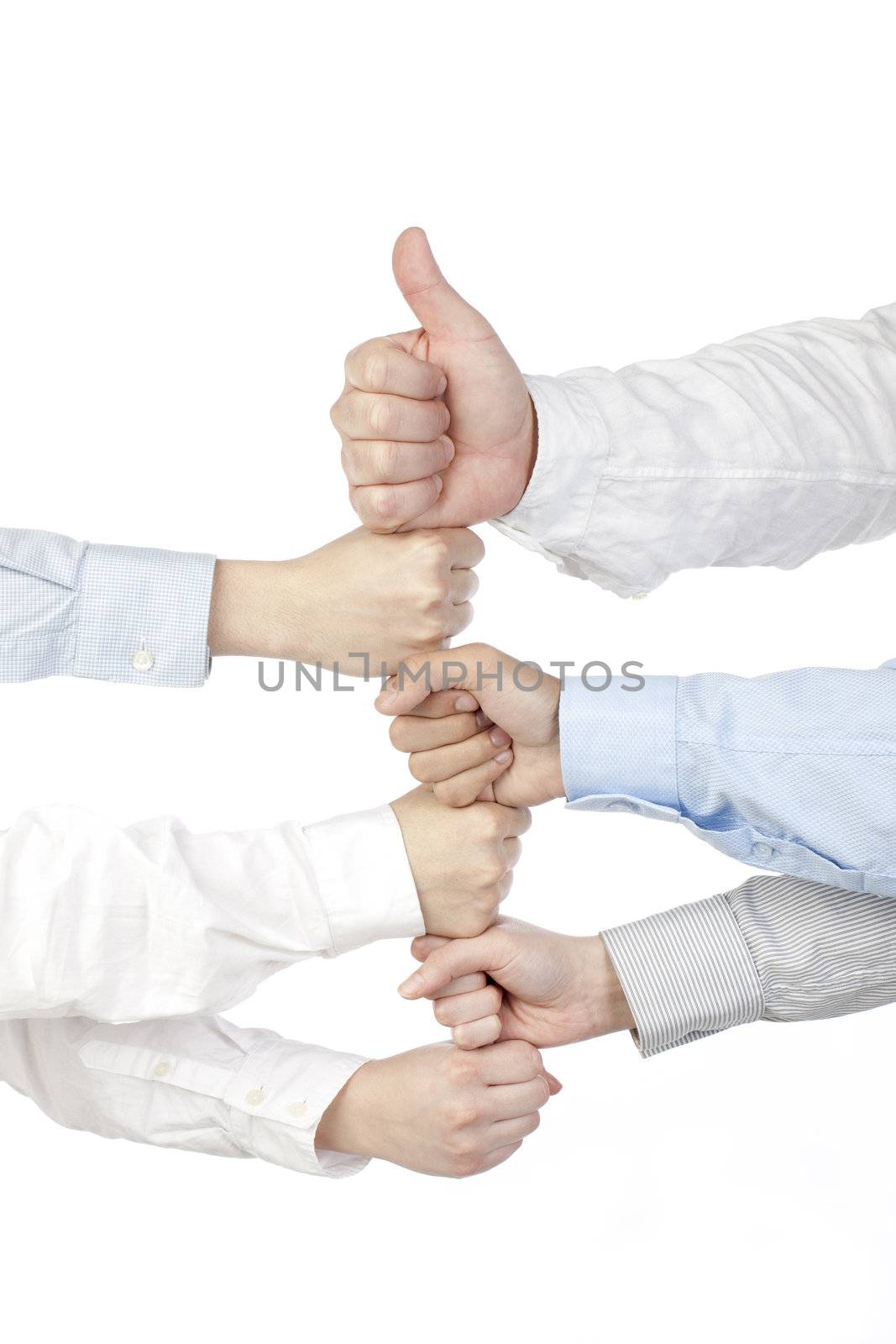 group of hand with fist bumping by rusuangela
