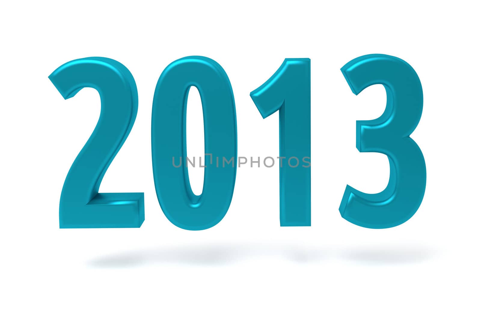 2013 New Year sign isolated on white