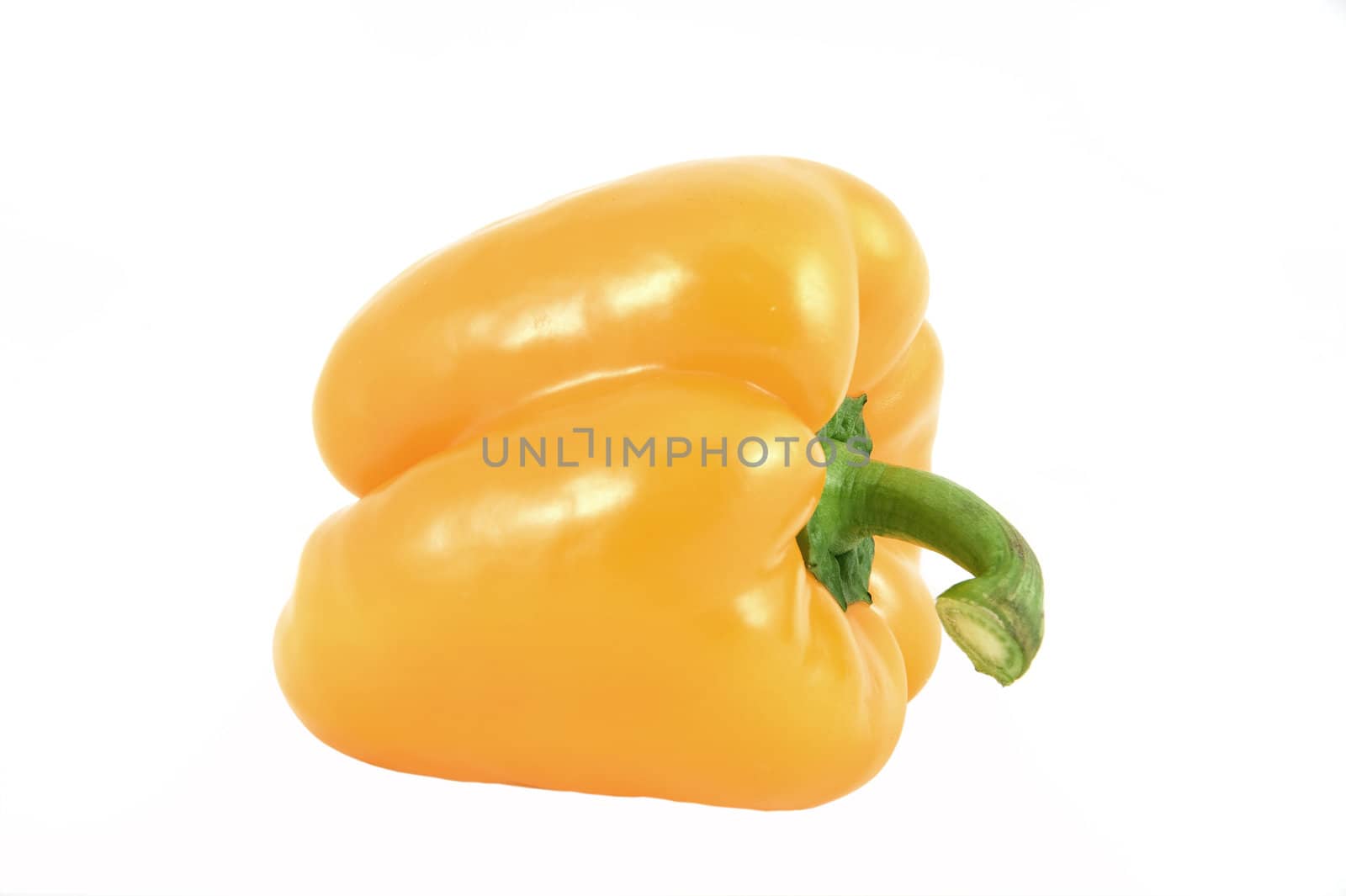 yellow bell peppers on a white background