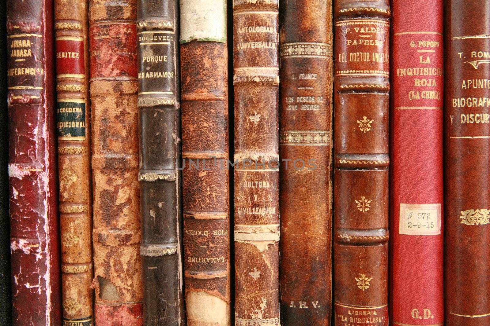 old books at display on a market