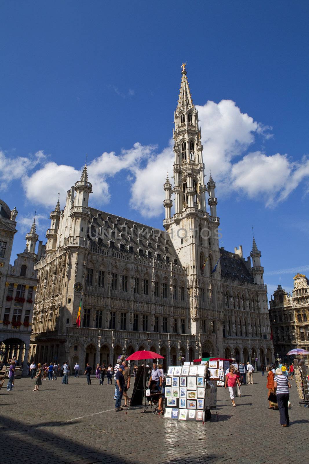 Brussels Town Hall situated on Grand Place.