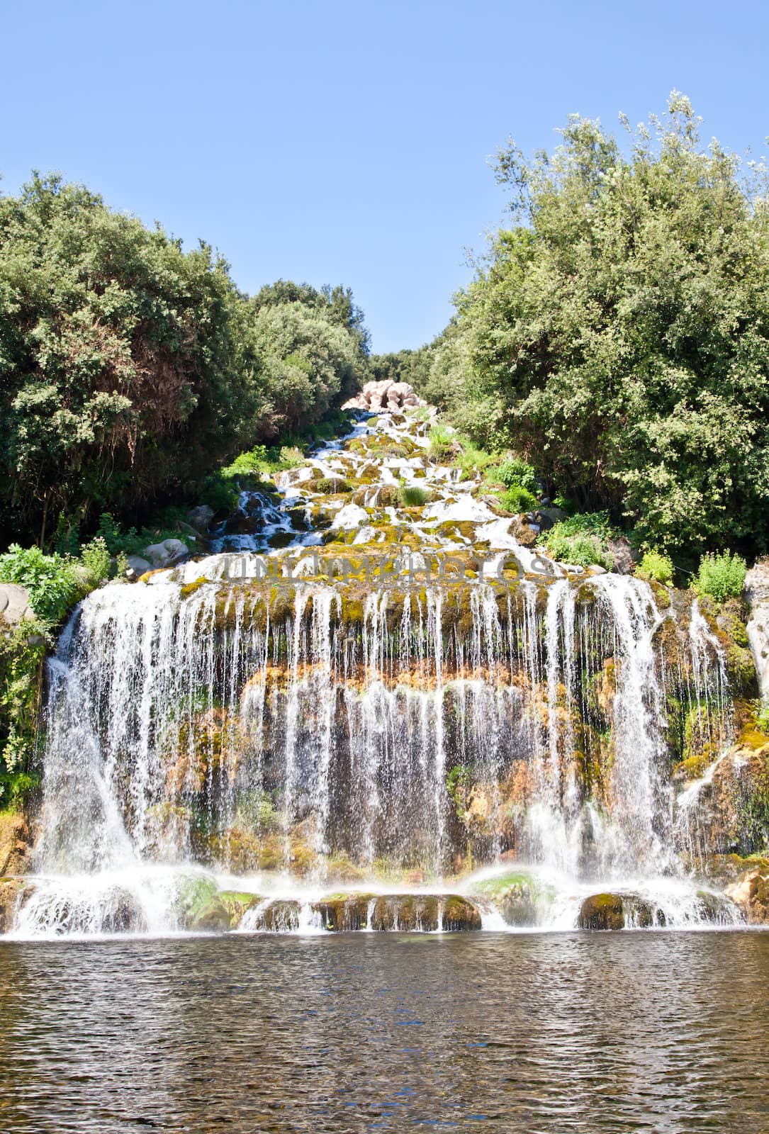 Famous Italian gardens of Reggia di Caserta, Italy.