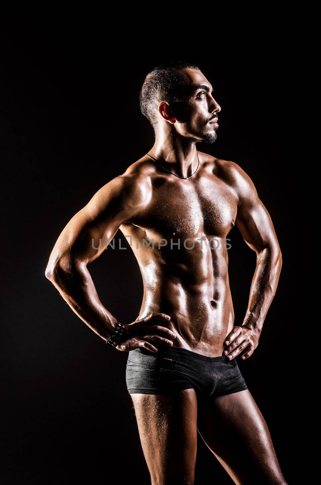 Bodybuilder with muscular body by Elnur