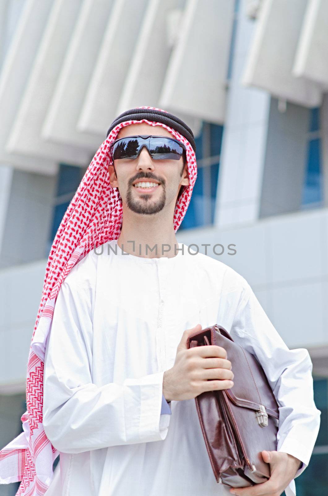 Arab on the street in summer