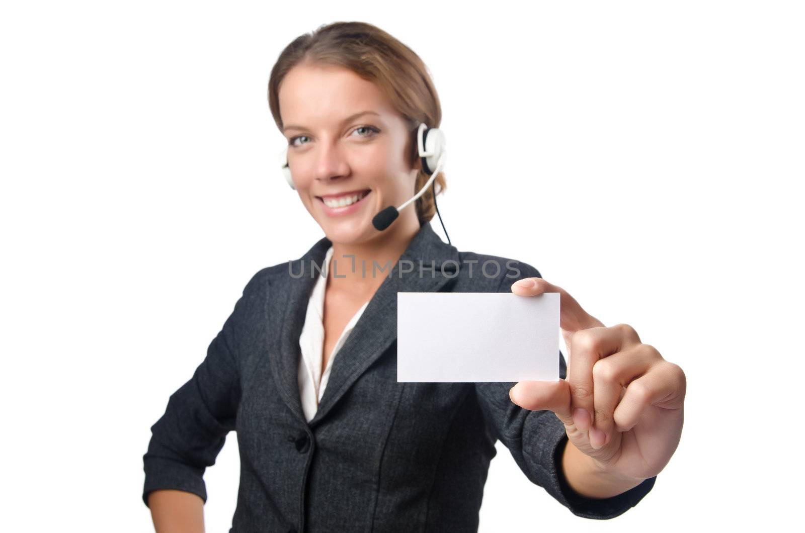 Call center operator with blank message by Elnur