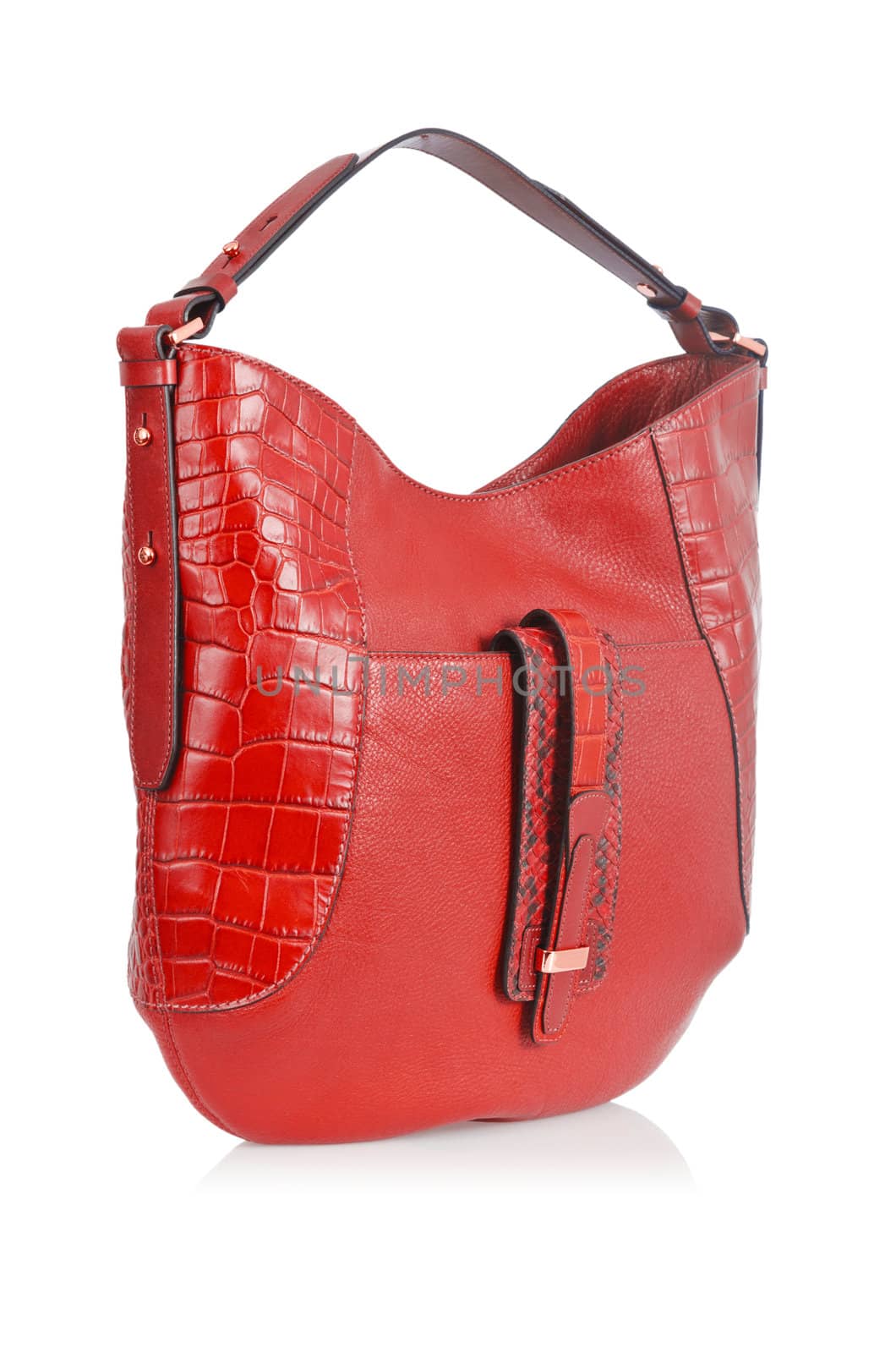 Elegant woman bag isolated on white