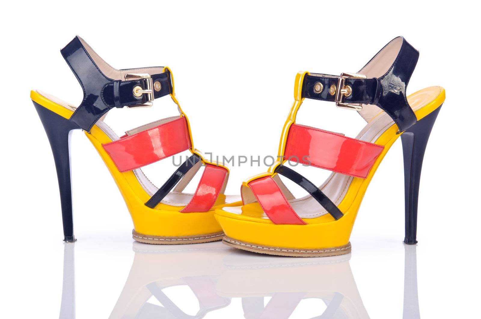 Shoes in fashion concept on white by Elnur