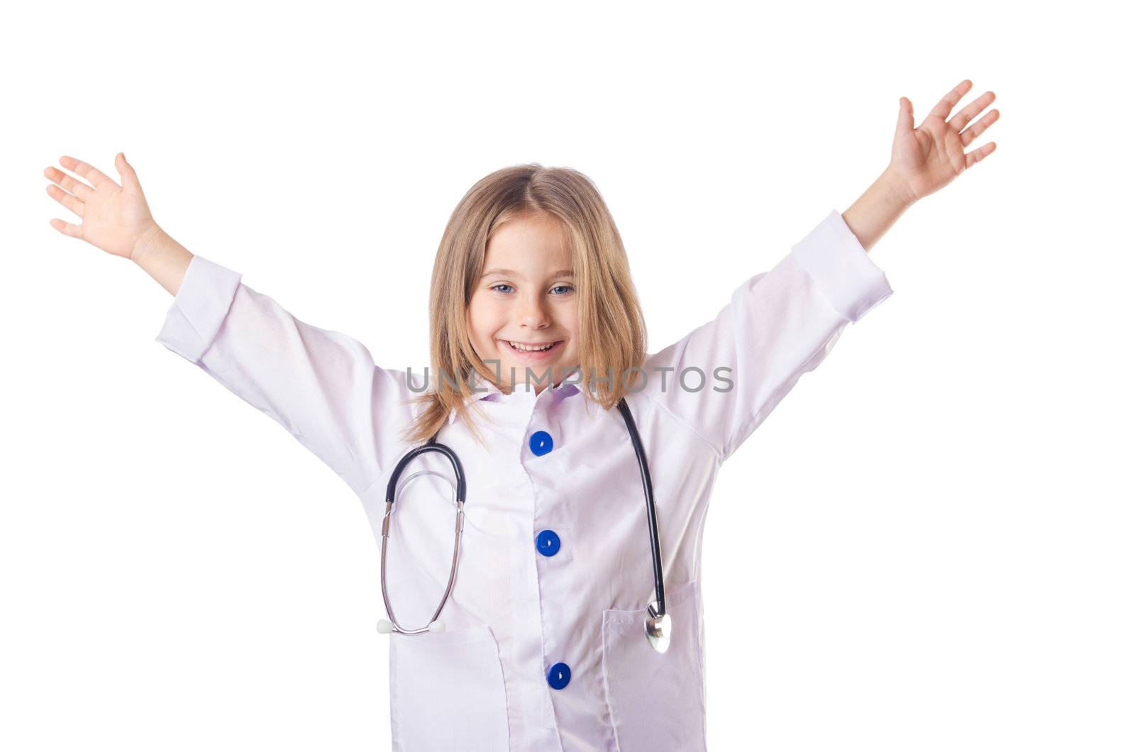 Little girl in doctor costume by Elnur