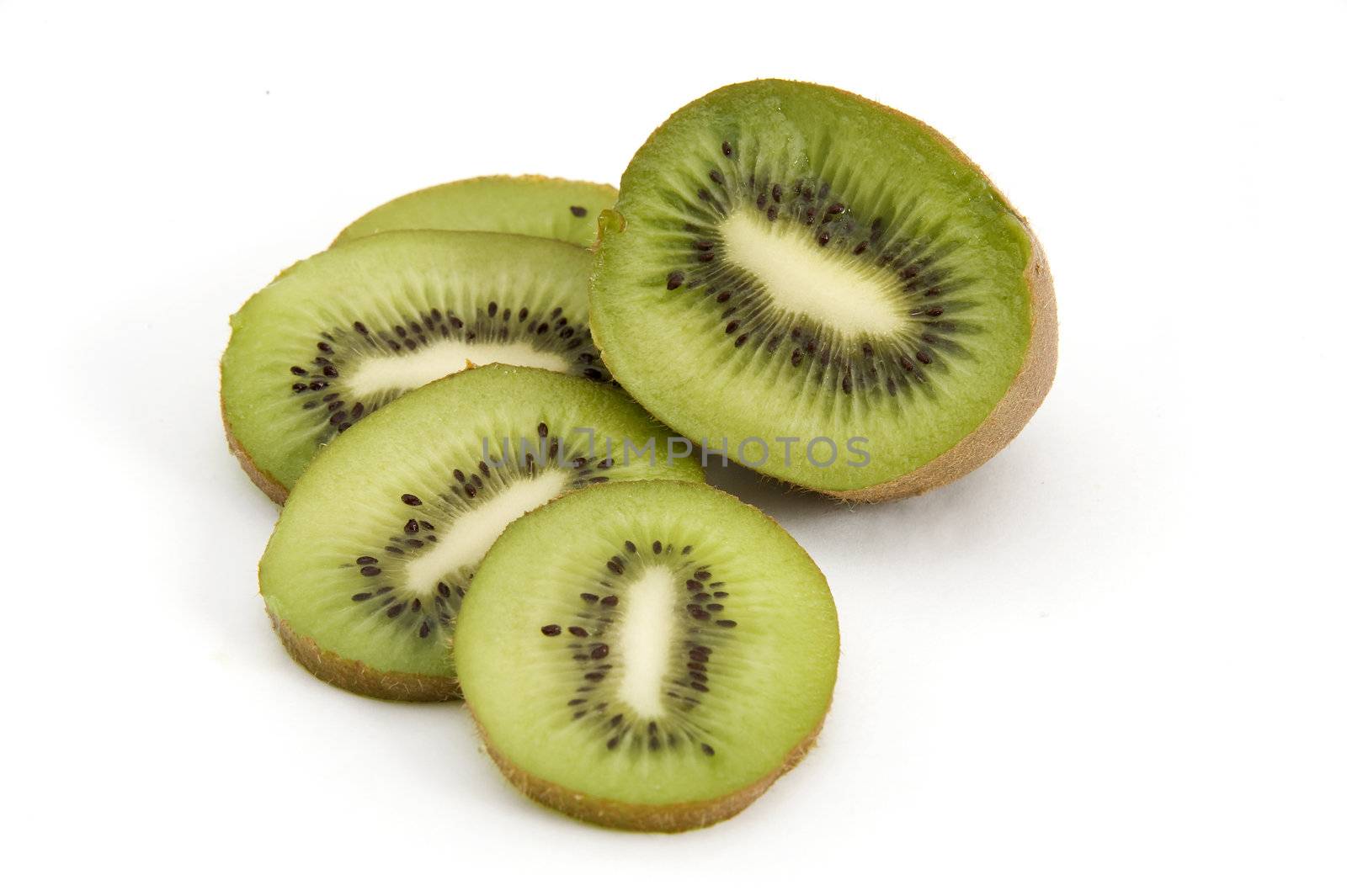 kiwi fruit on a white background