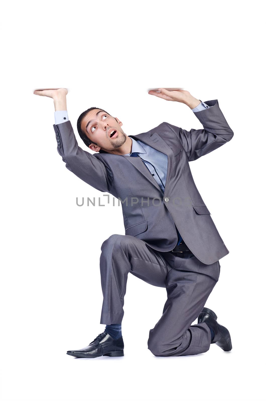 Businessman posing for conceptual photo