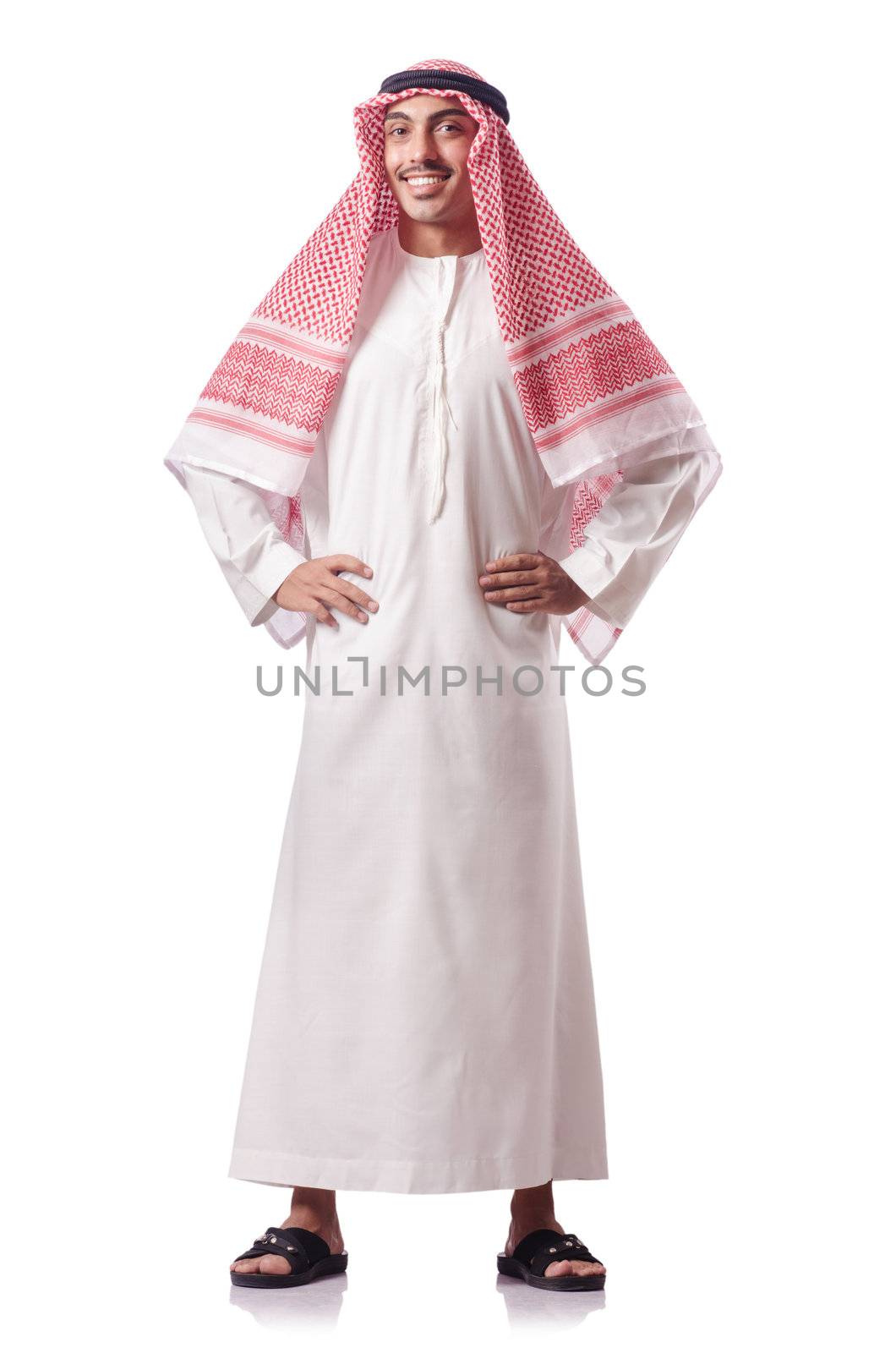 Arab man isolated on the white