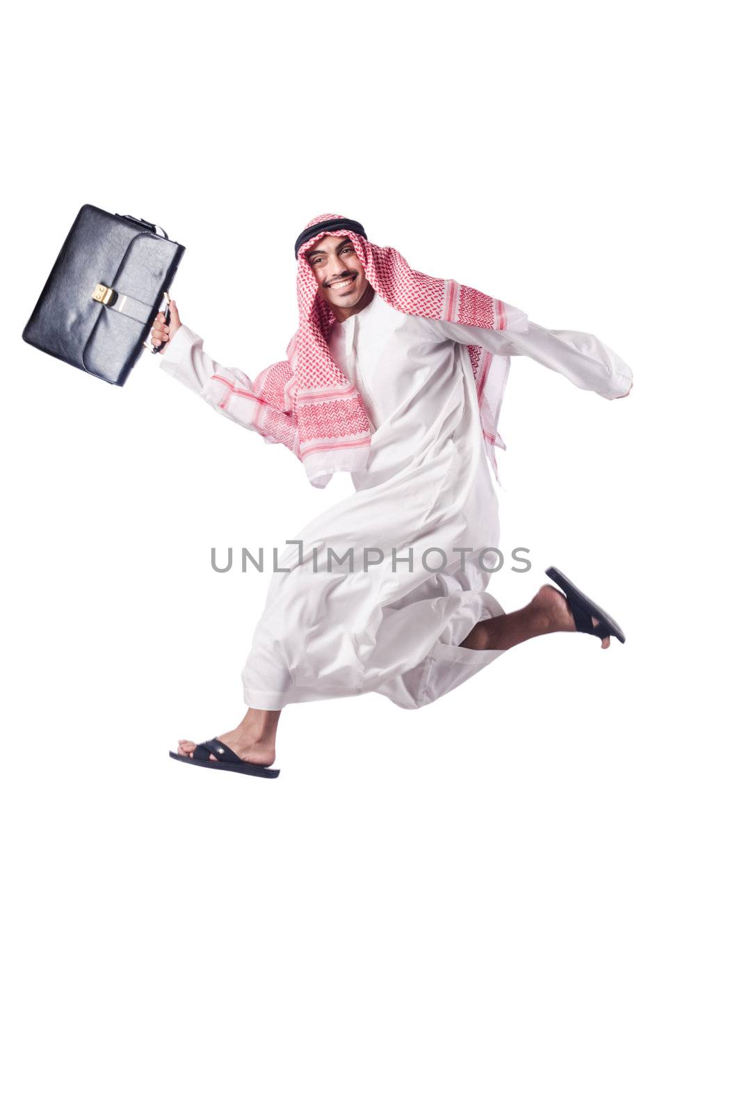 Arab man isolated on the white