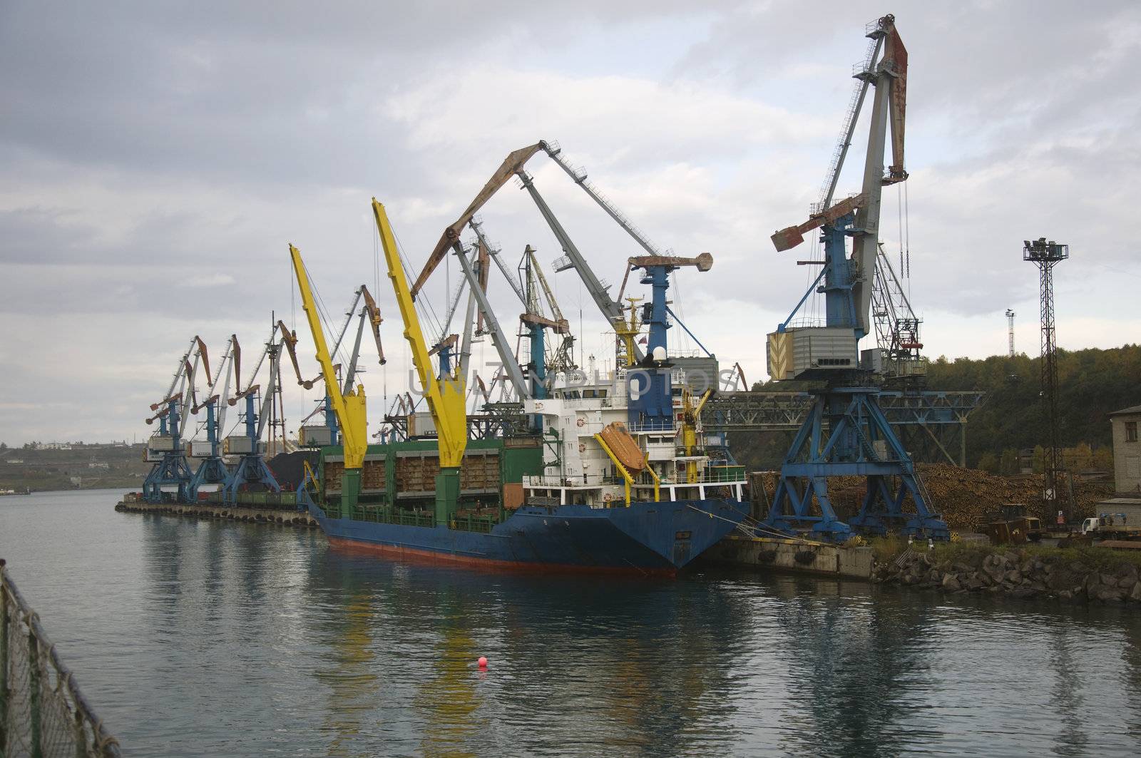 sea port in the south of Sakhalin Island