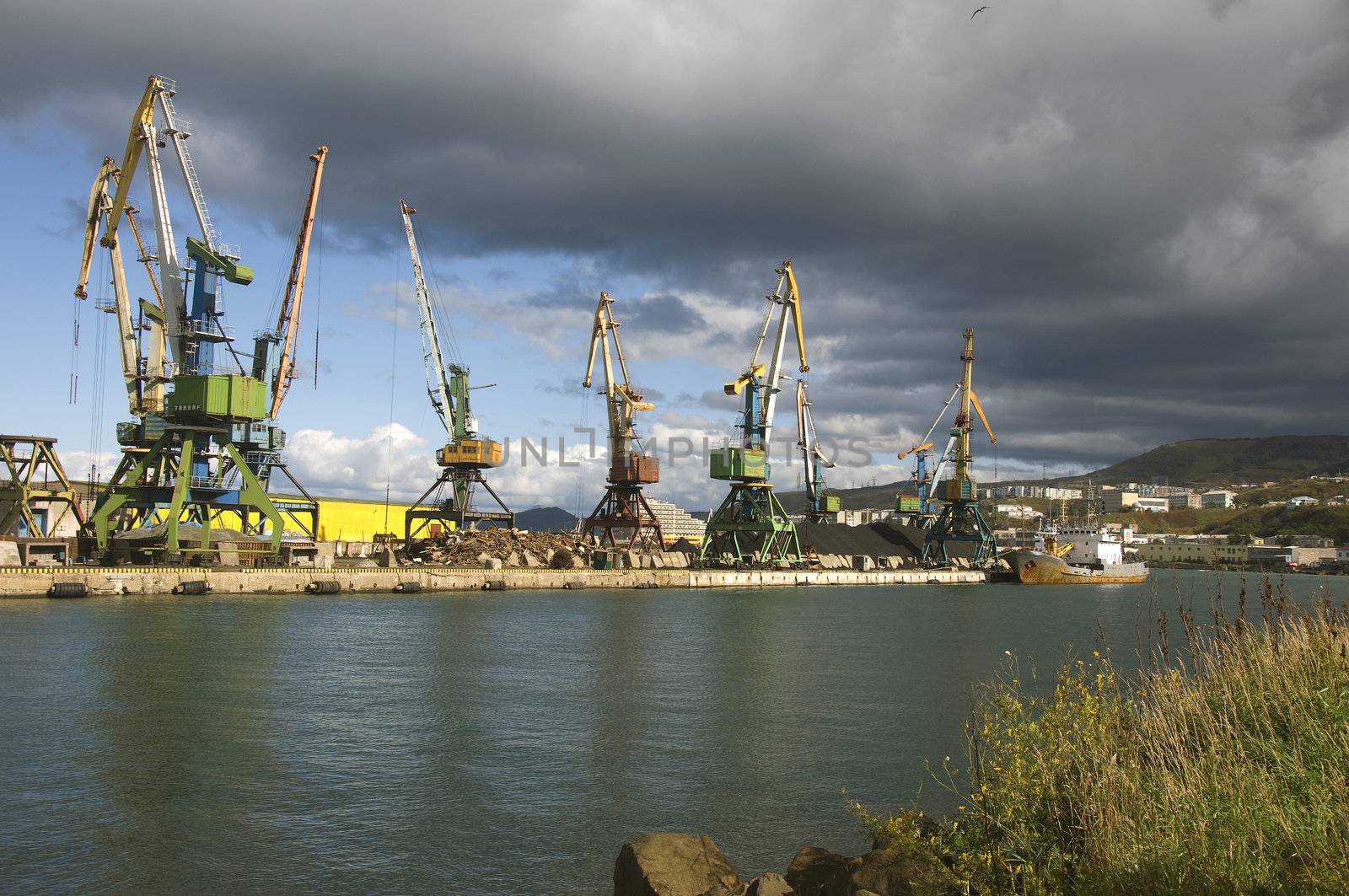 sea port in the south of Sakhalin Island