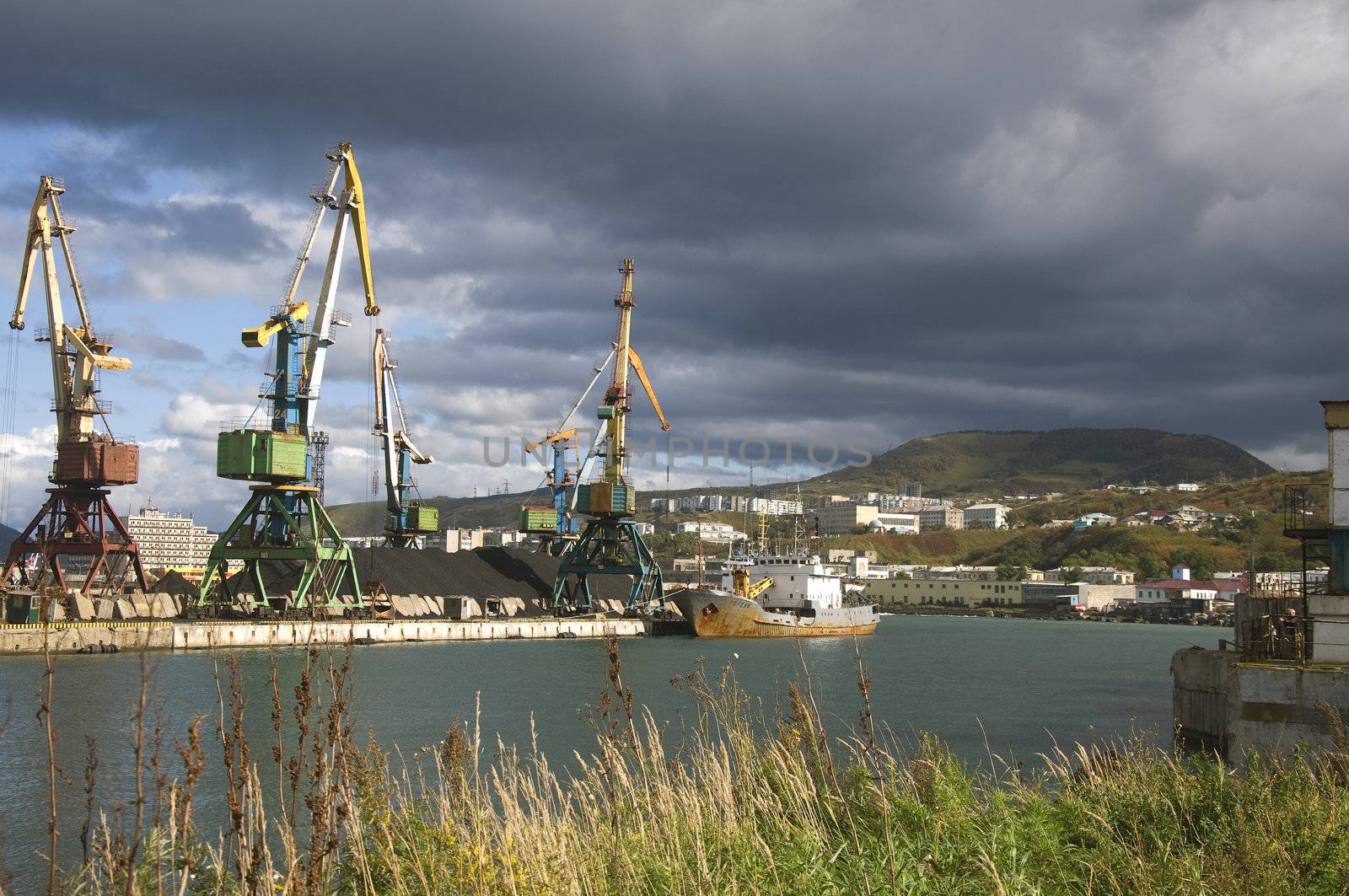 sea port in the south of Sakhalin Island