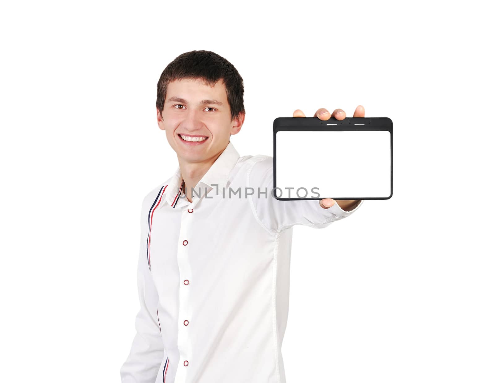 guy with a digital tablet in a hand