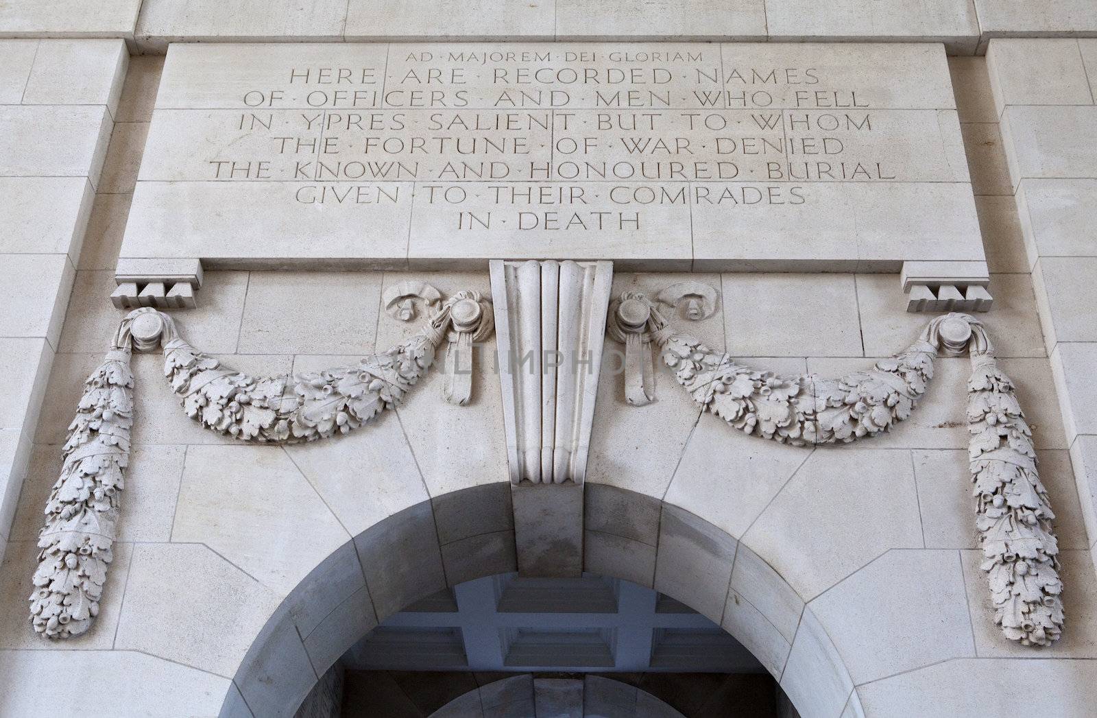 Inside the Menin Gate in Ypres by chrisdorney