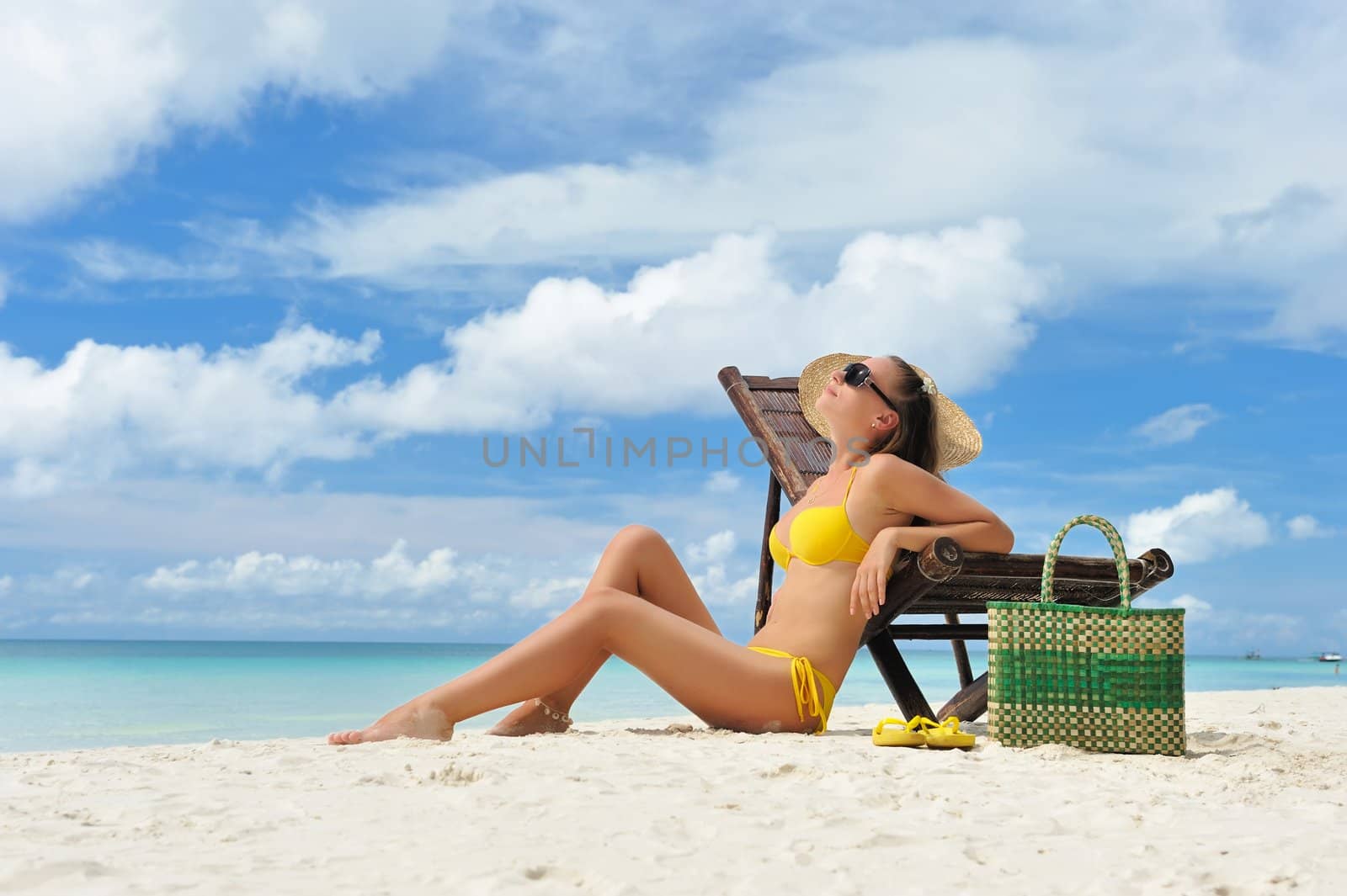 Girl on a tropical beach