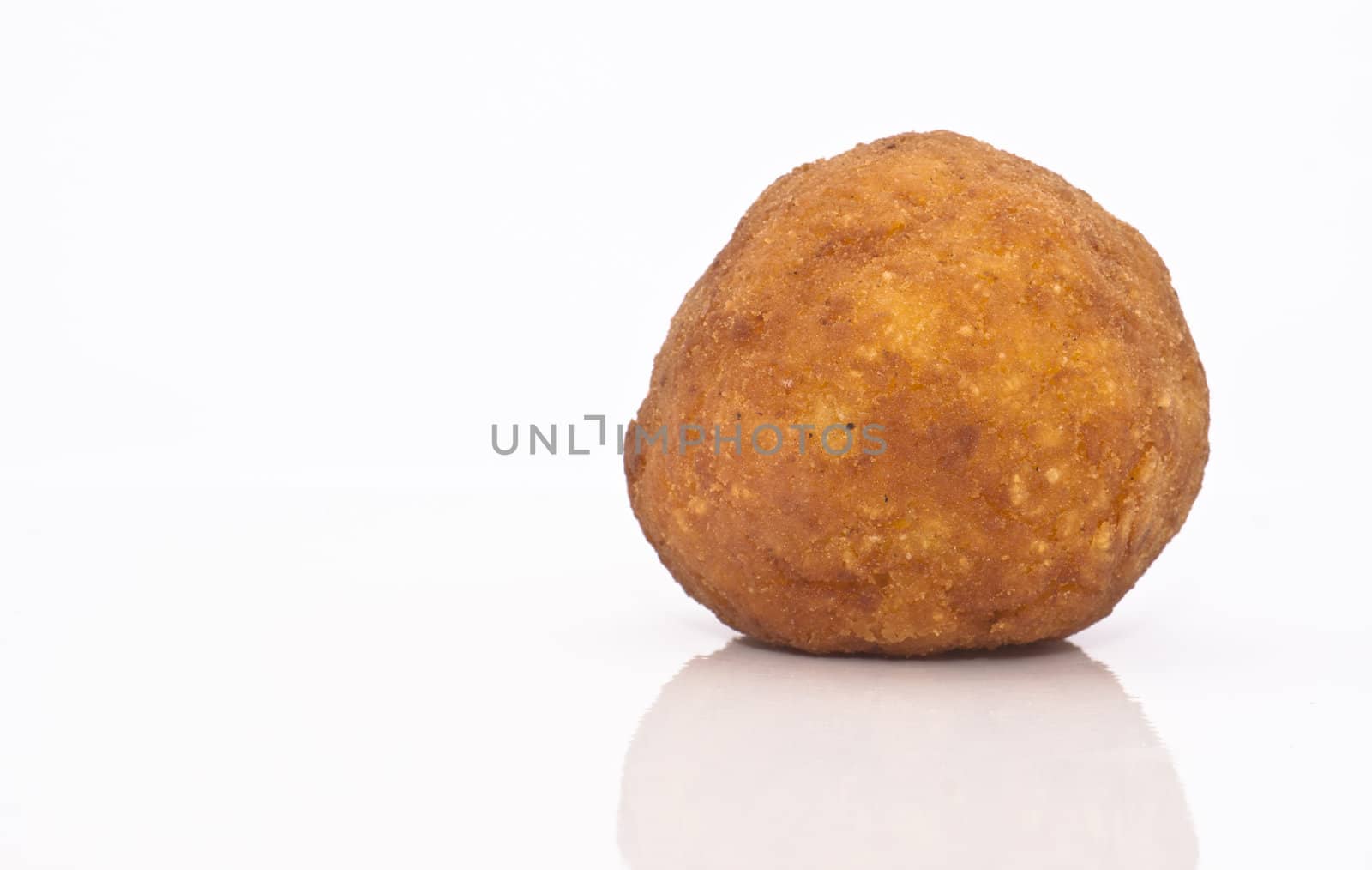 Sicilian rotisserie. Arancina with ragu isolated on white