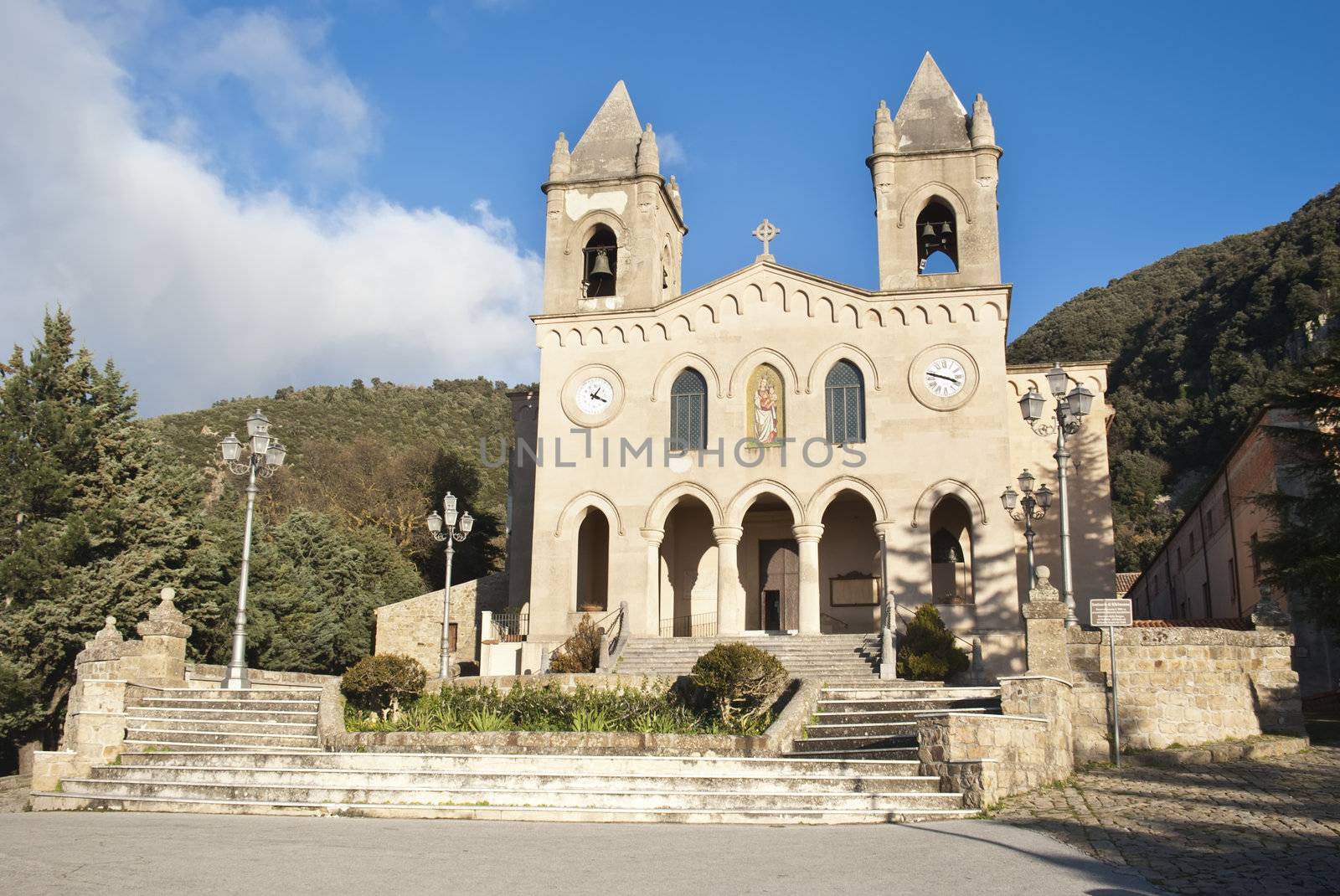 The Sanctuary of Gibilmanna is a Christian shrine in the province of Palermo, Sicily, southern Italy.On the site existed a church dedicated to St. Michael Archangel.