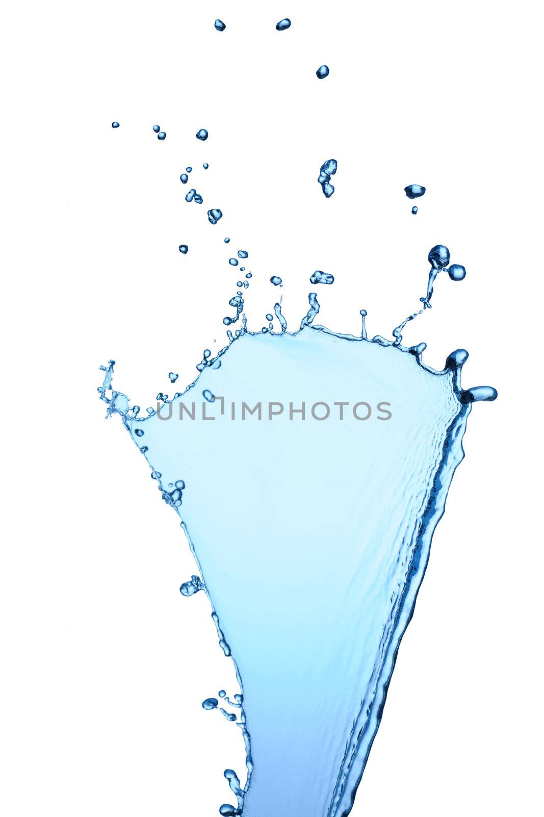 Beautiful water splash isolated on white