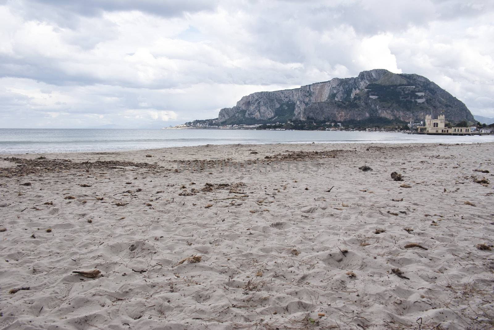 The famous beach of "Mondello" ; in Palermo, Sicily