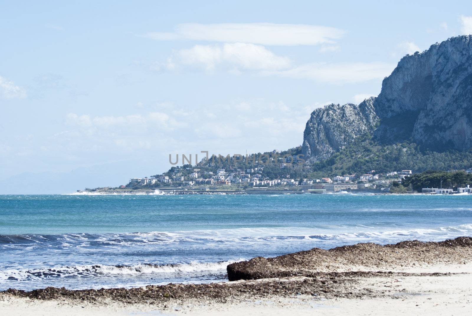 The famous beach of "Mondello" ; in Palermo, Sicily