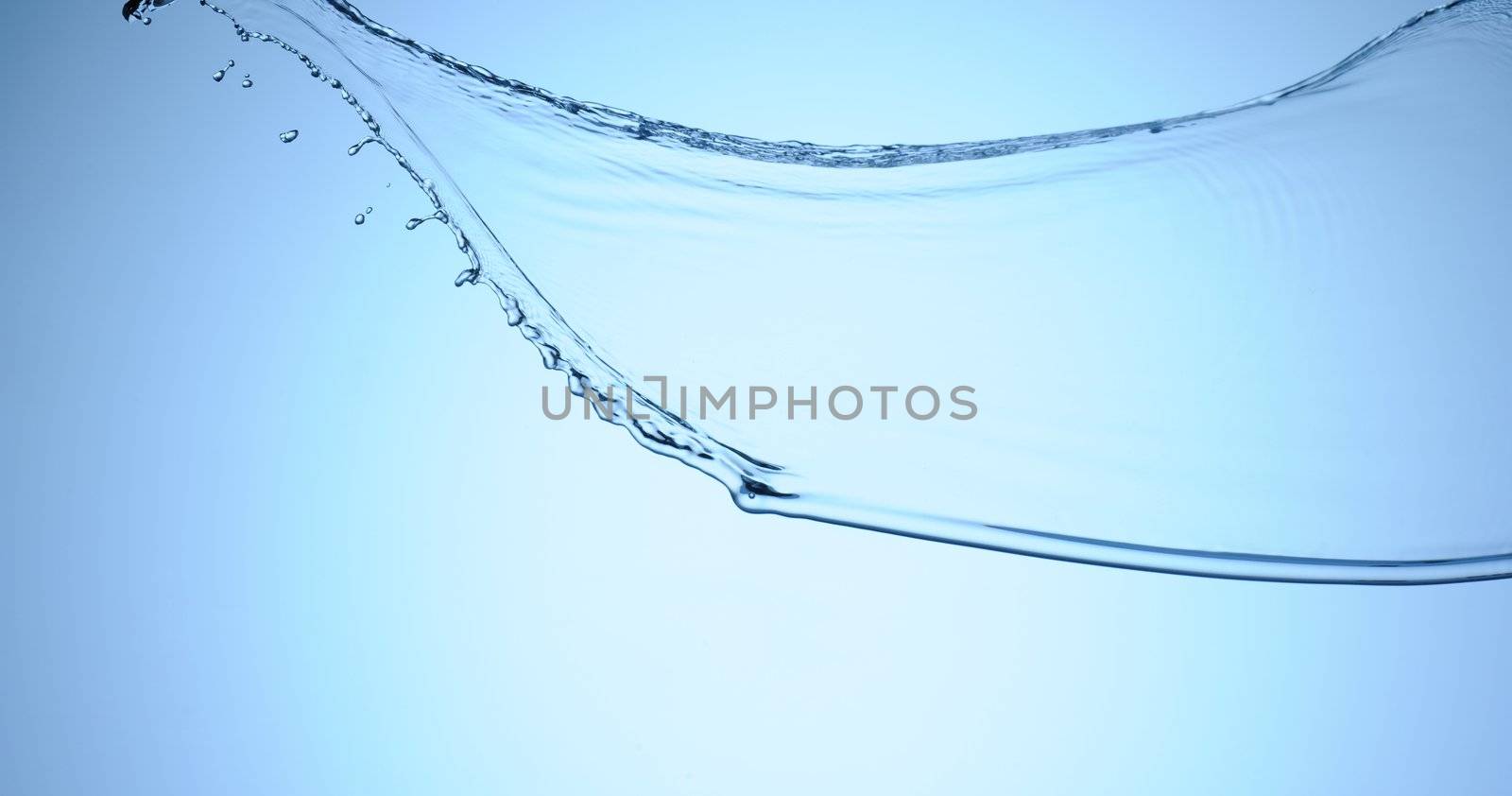 Beautiful water splash speed shot