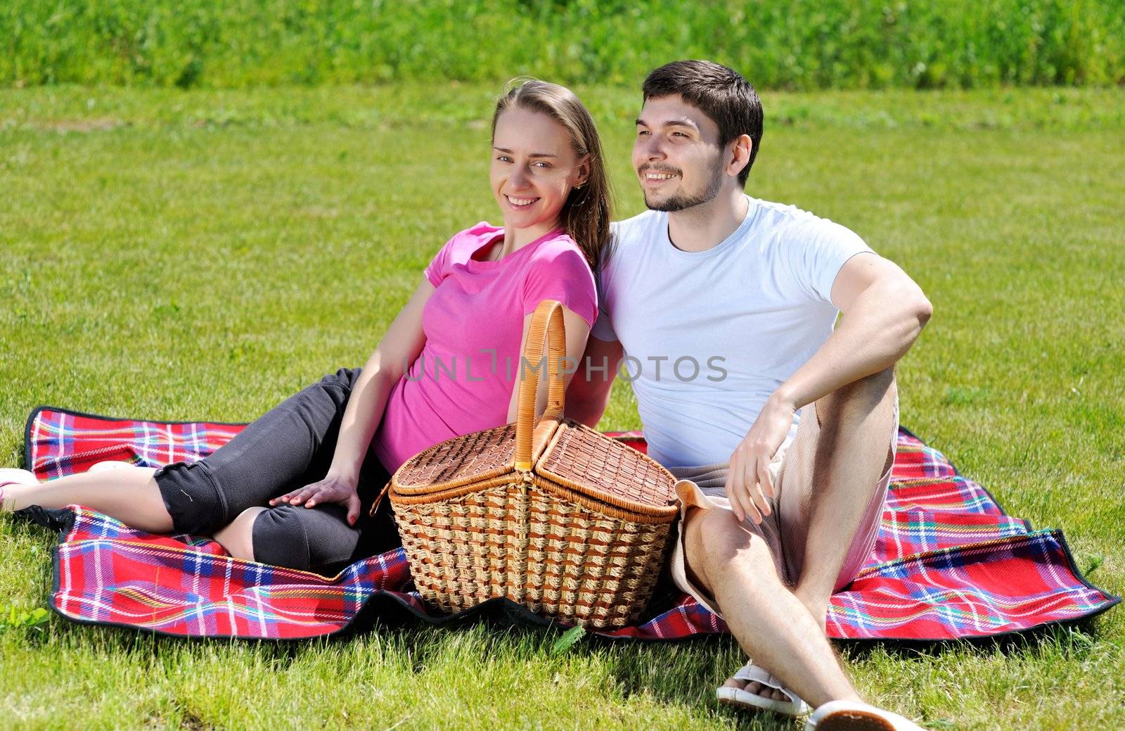 Couple on picnic by haveseen