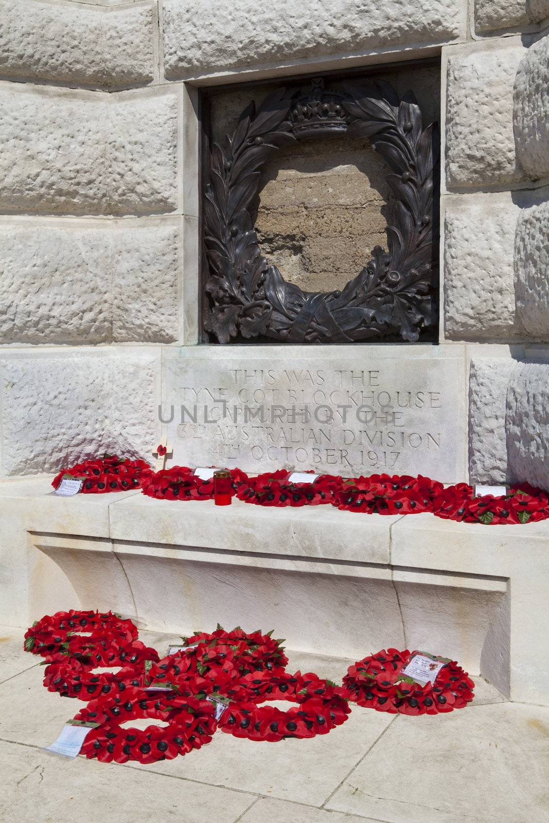 Tyne Cot Blockhouse at Tyne Cot Cemetery in Ypres by chrisdorney