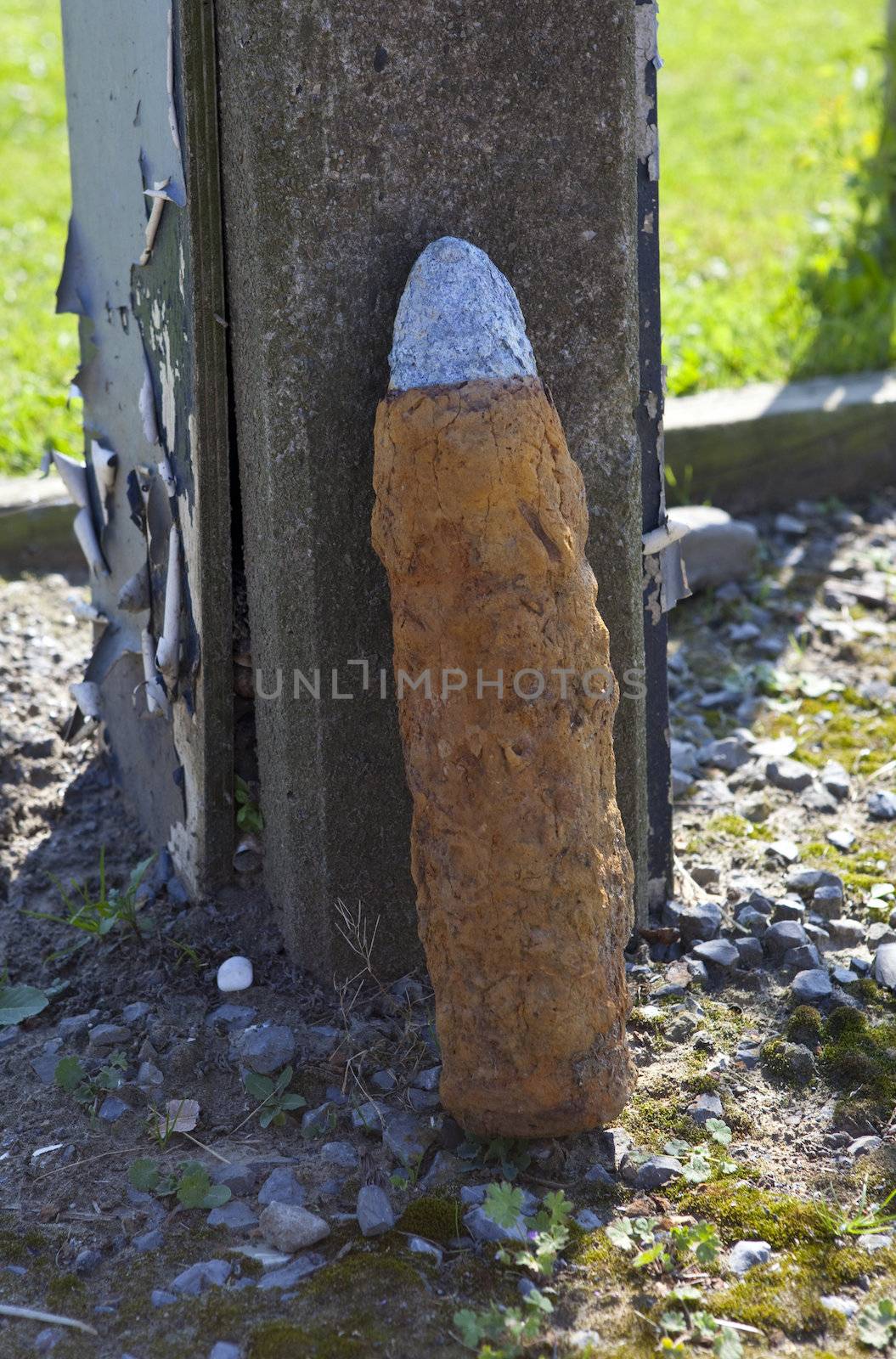 Unexploded Shell from the Great War in Ypres by chrisdorney
