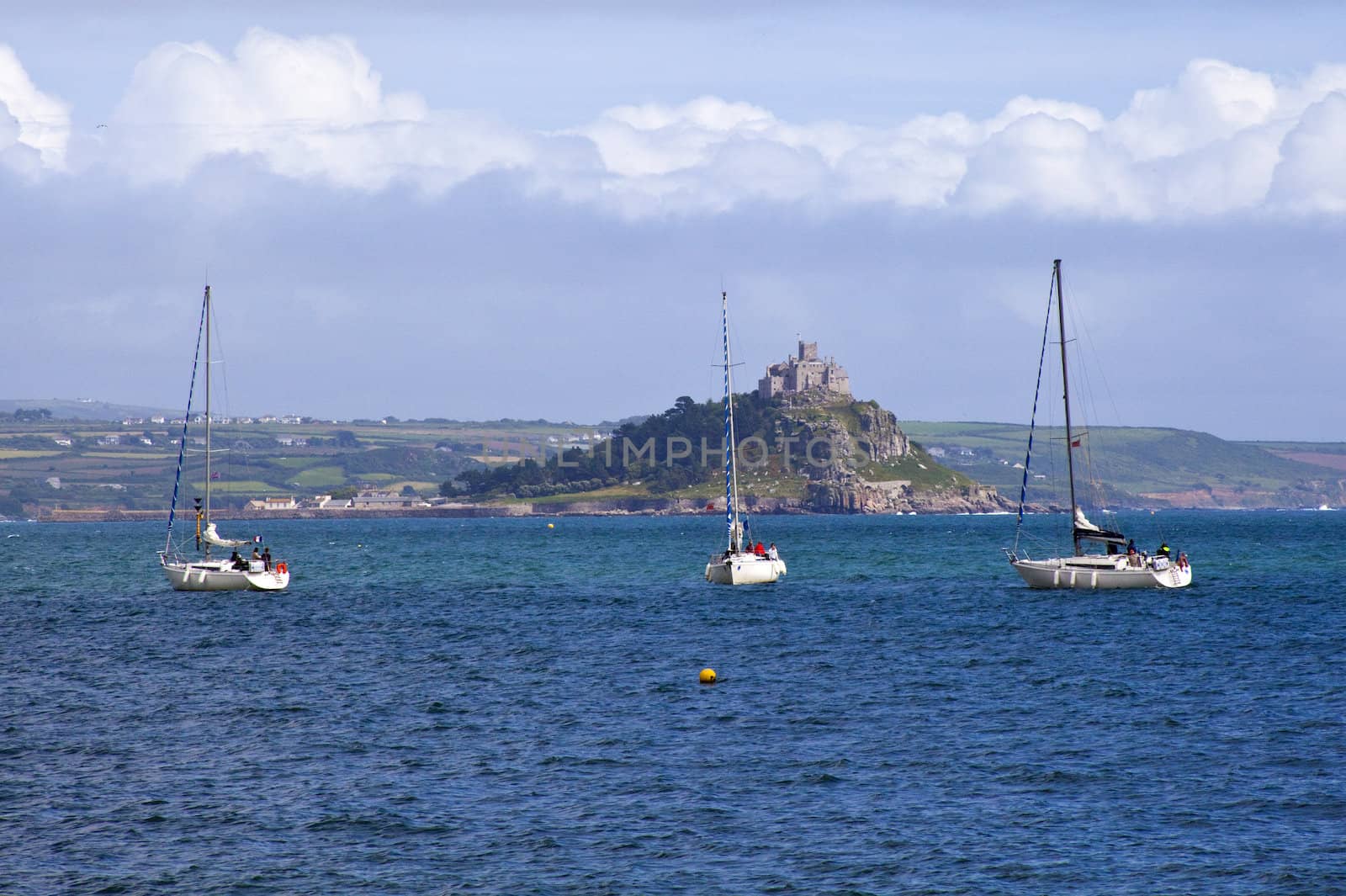 Sailing Boats and St. Michael's Mount in Cornwall by chrisdorney