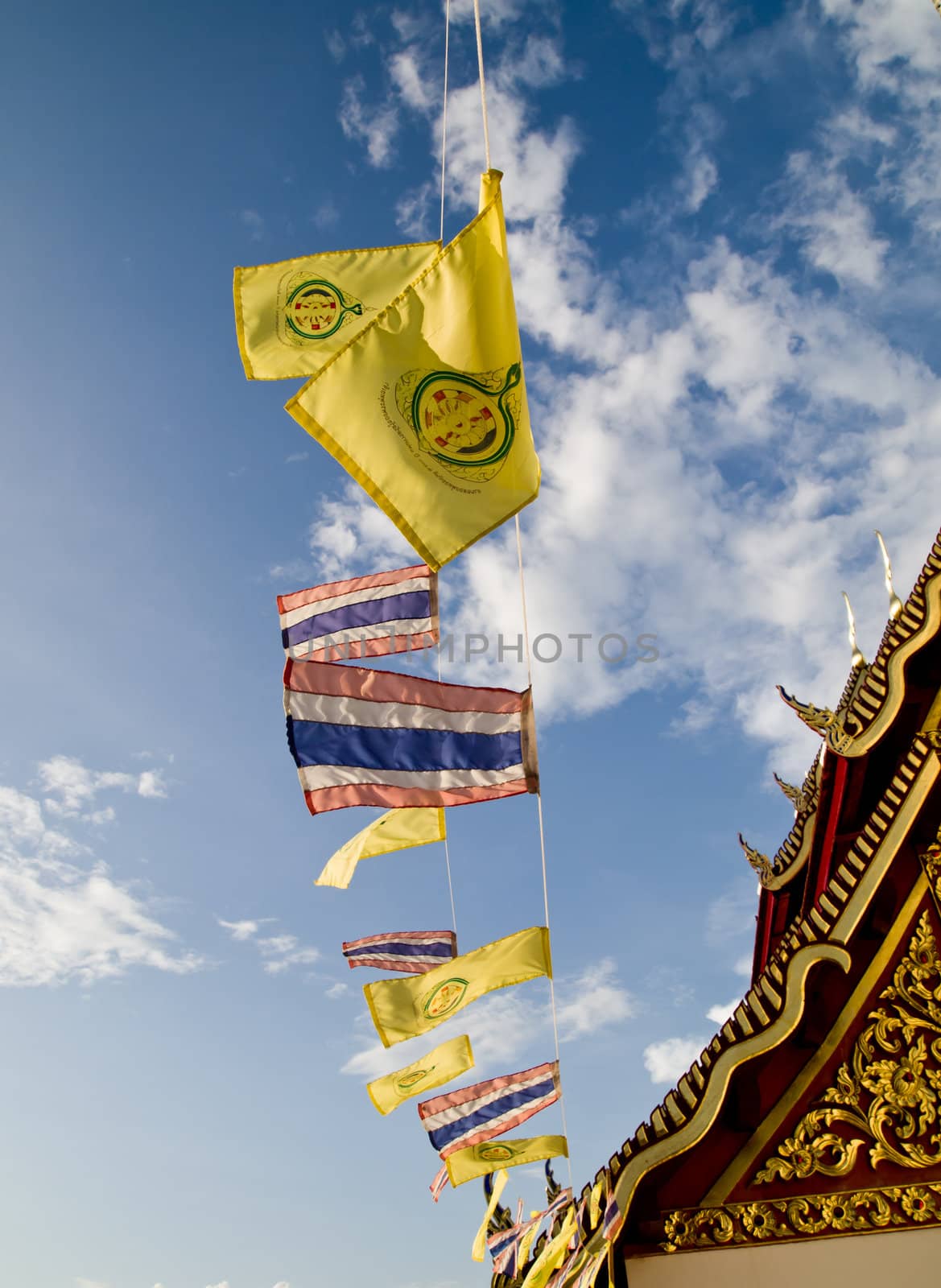 Buddhist and Thailand flag
