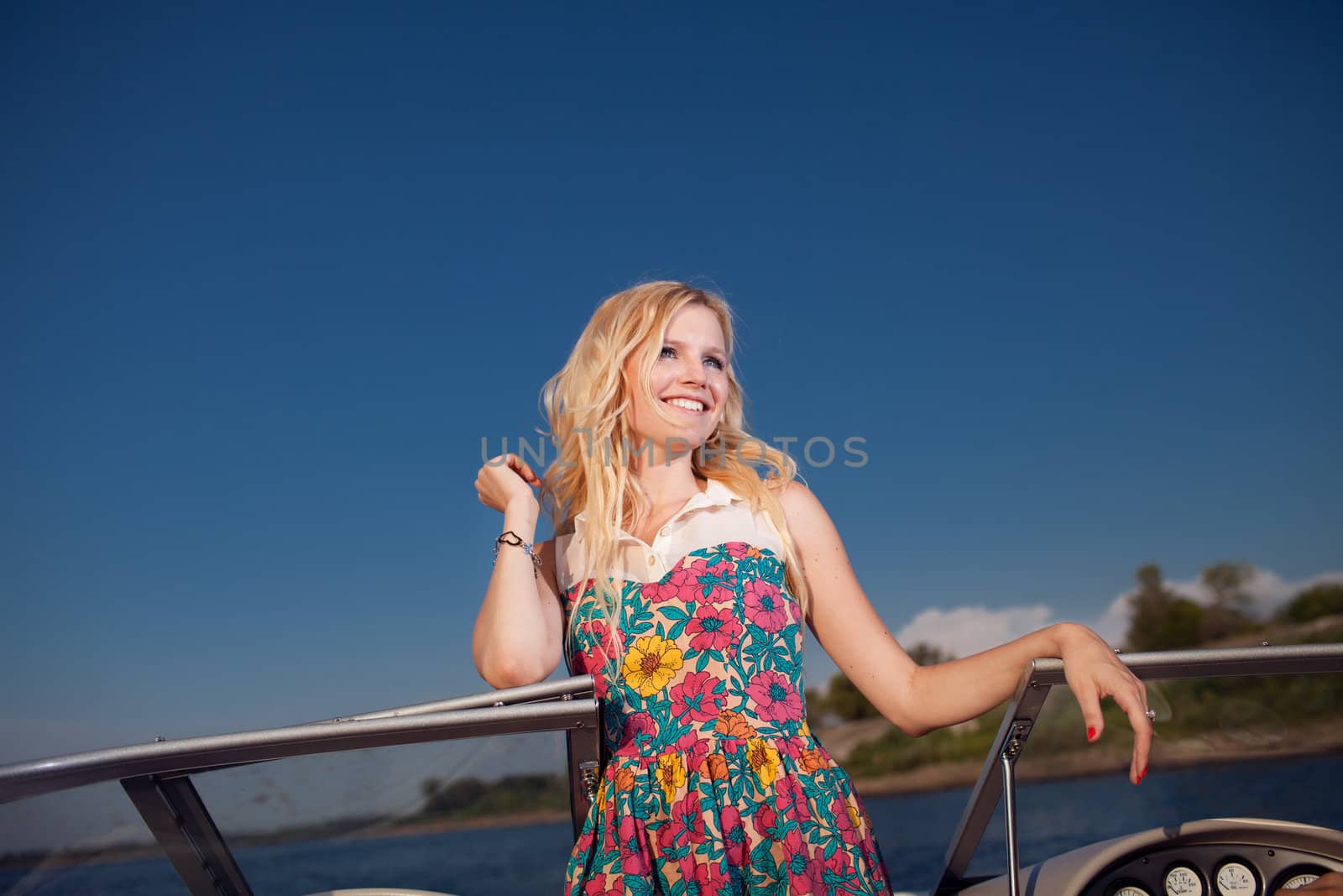 young girl on the yacht by vsurkov