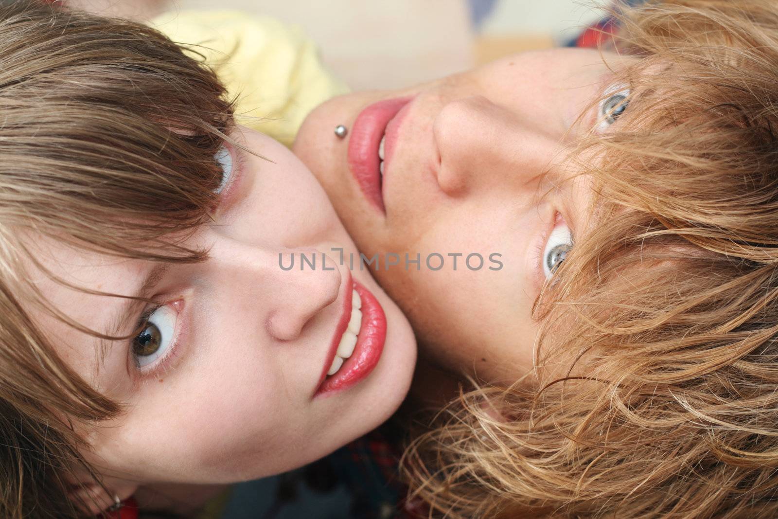 Portrait of smiling young beauty couple 2 by acidgrey