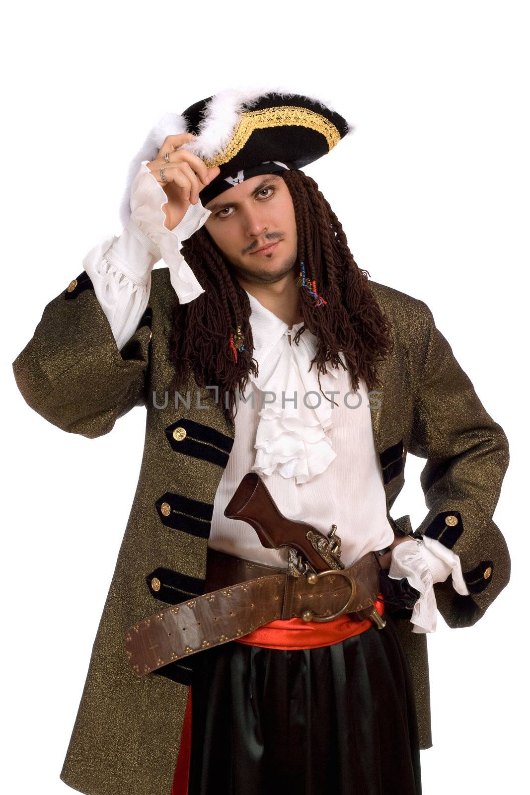 Portrait of young man in a pirate costume by acidgrey