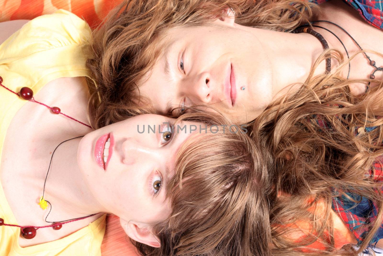 Portrait of smiling young beauty couple 3