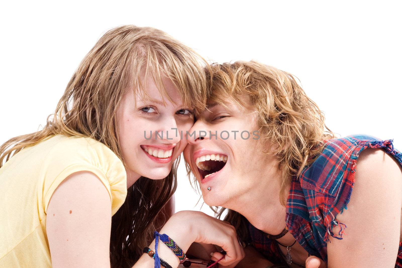 Portrait of smiling young beauty couple 8