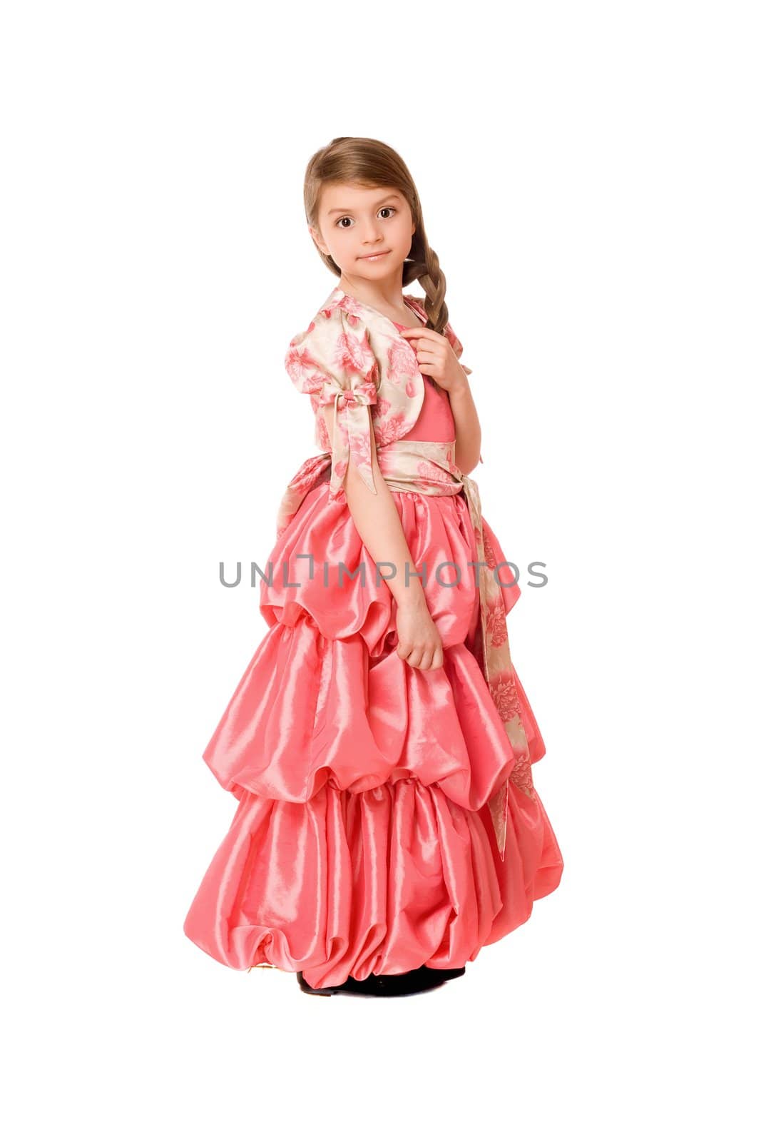 Lovely little girl in a long dress by acidgrey