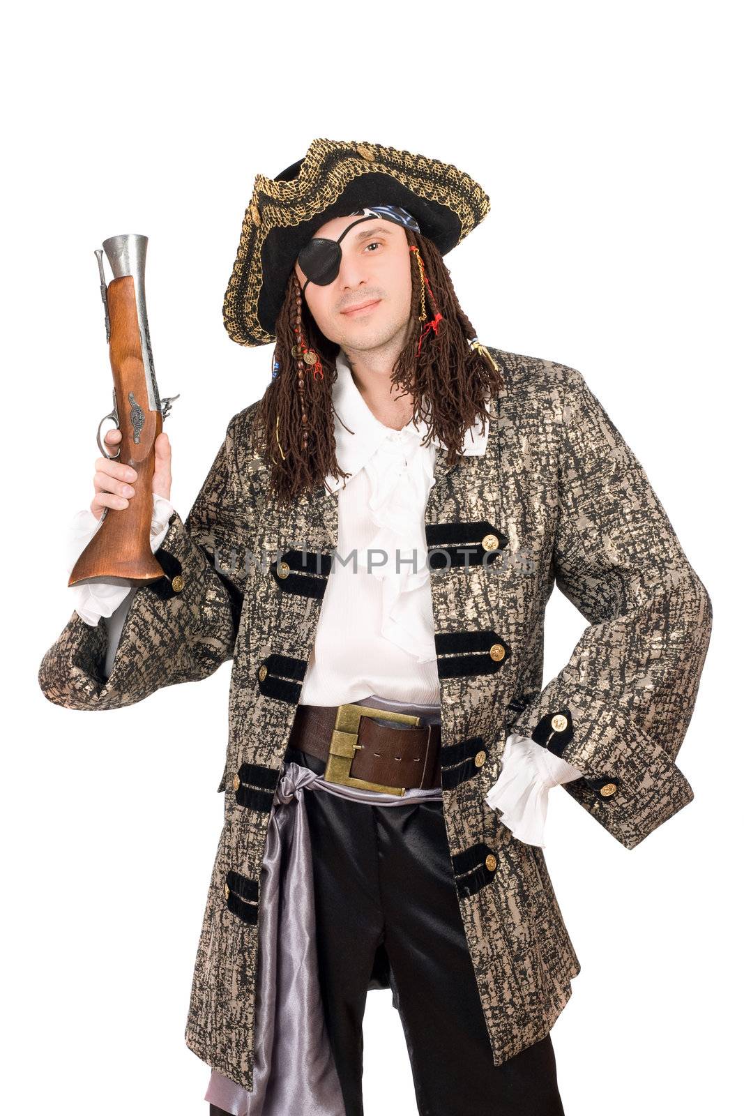 man in a pirate costume by acidgrey