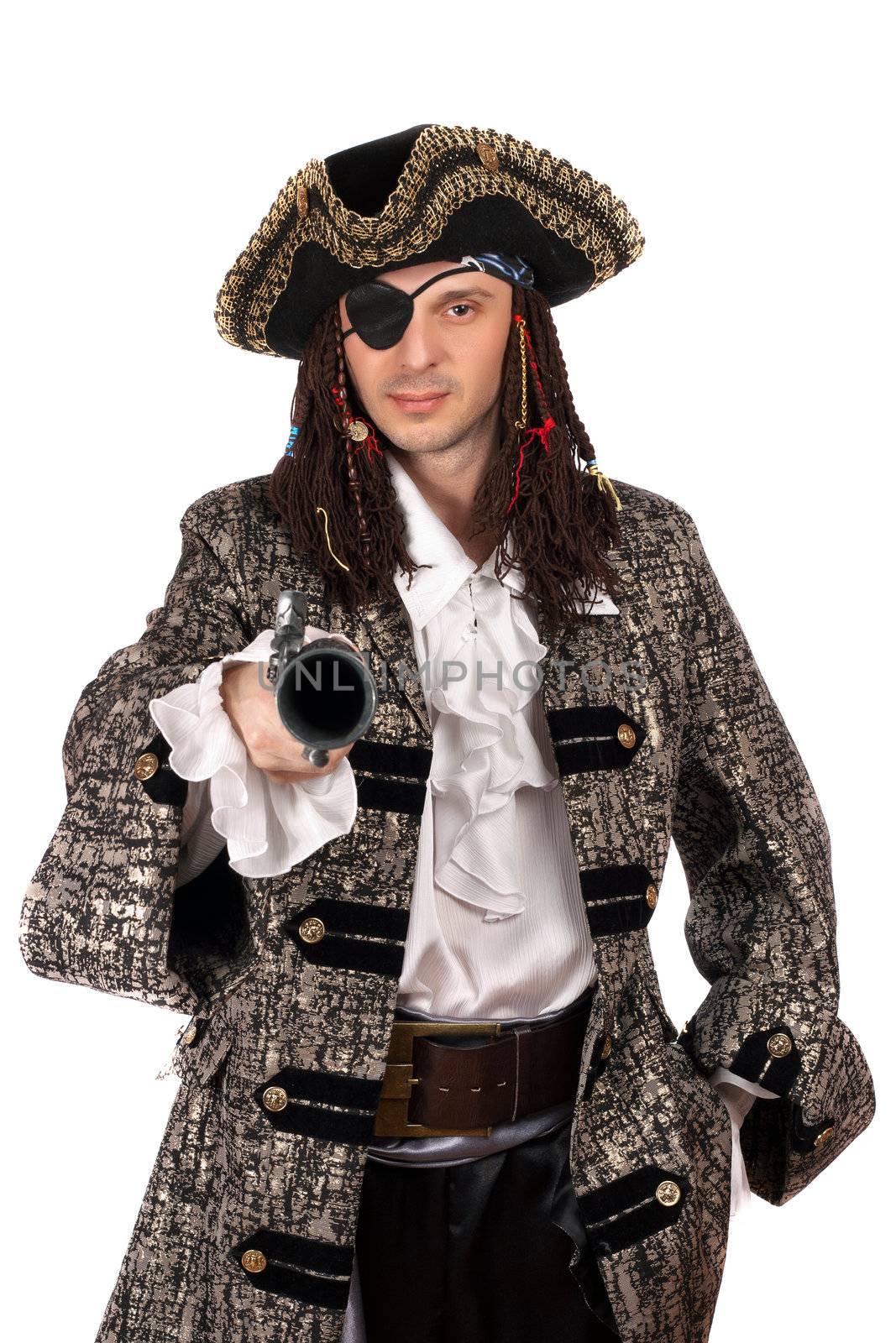 pirate with a pistol in hand by acidgrey