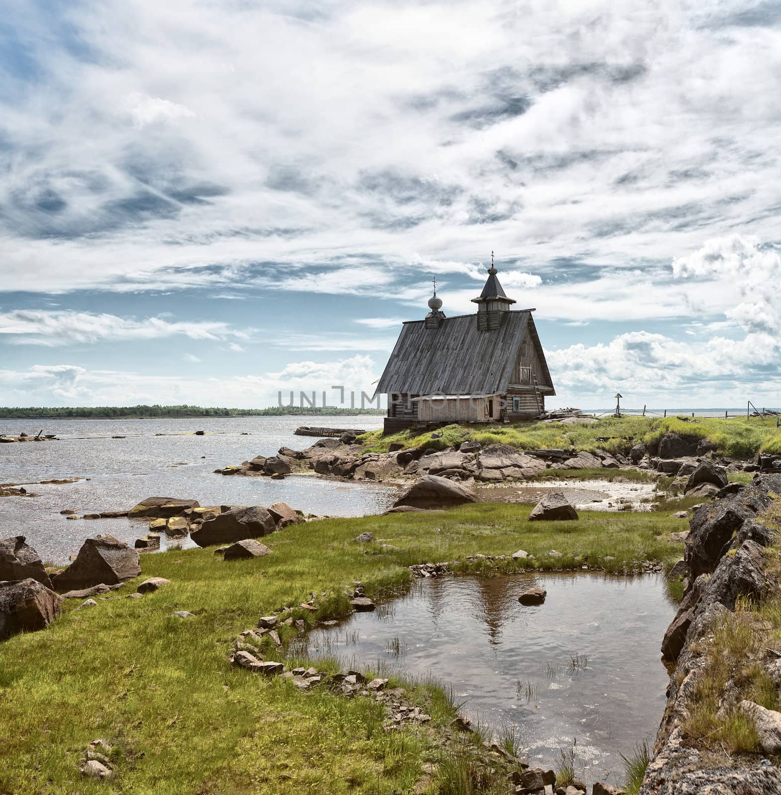 Church on the White Sea. by vladimir_sklyarov