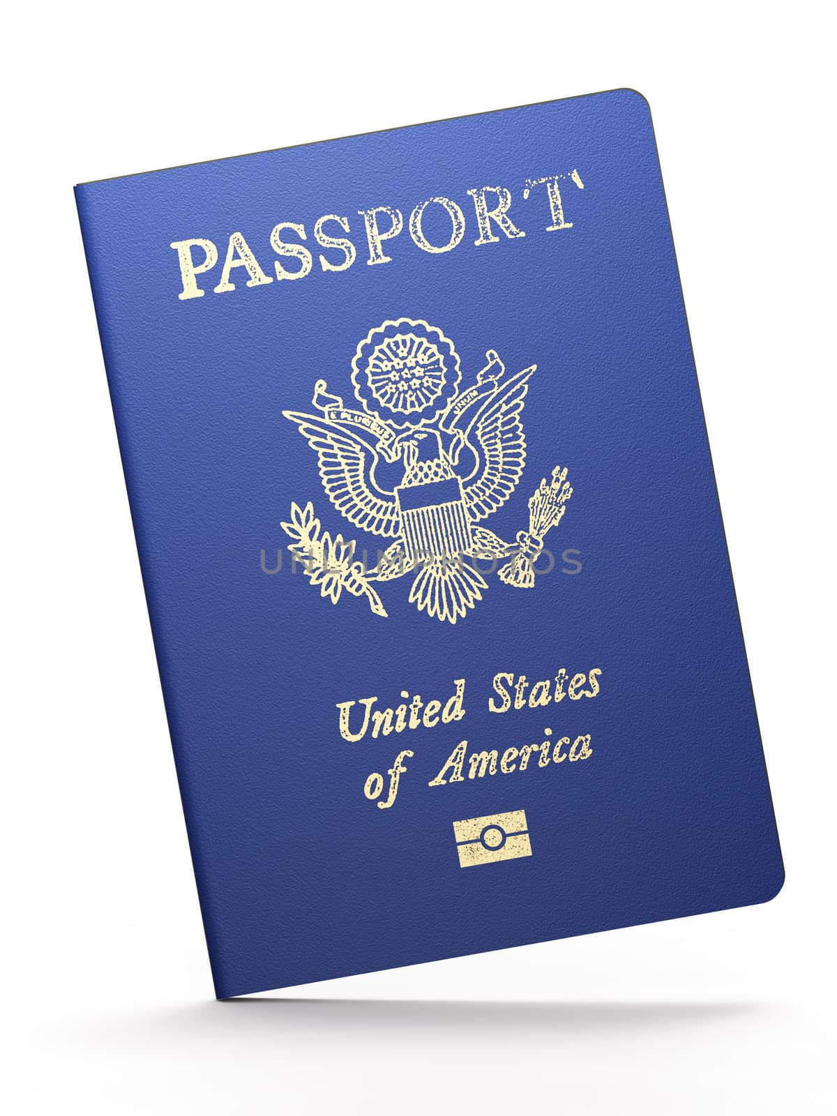 American passport on white background
